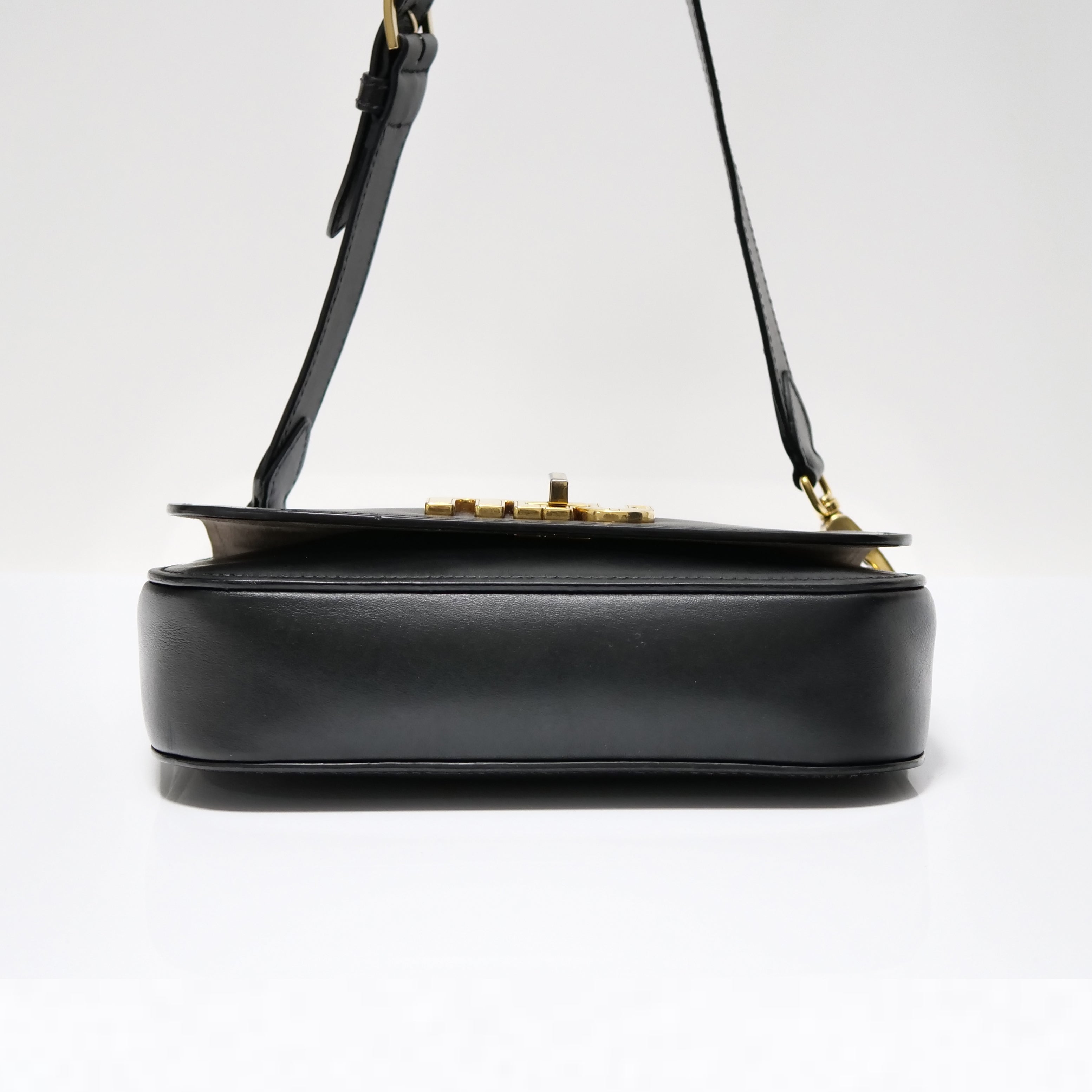 MIU MIU Logo Shoulder Bag 5BD071 BK City Calf
