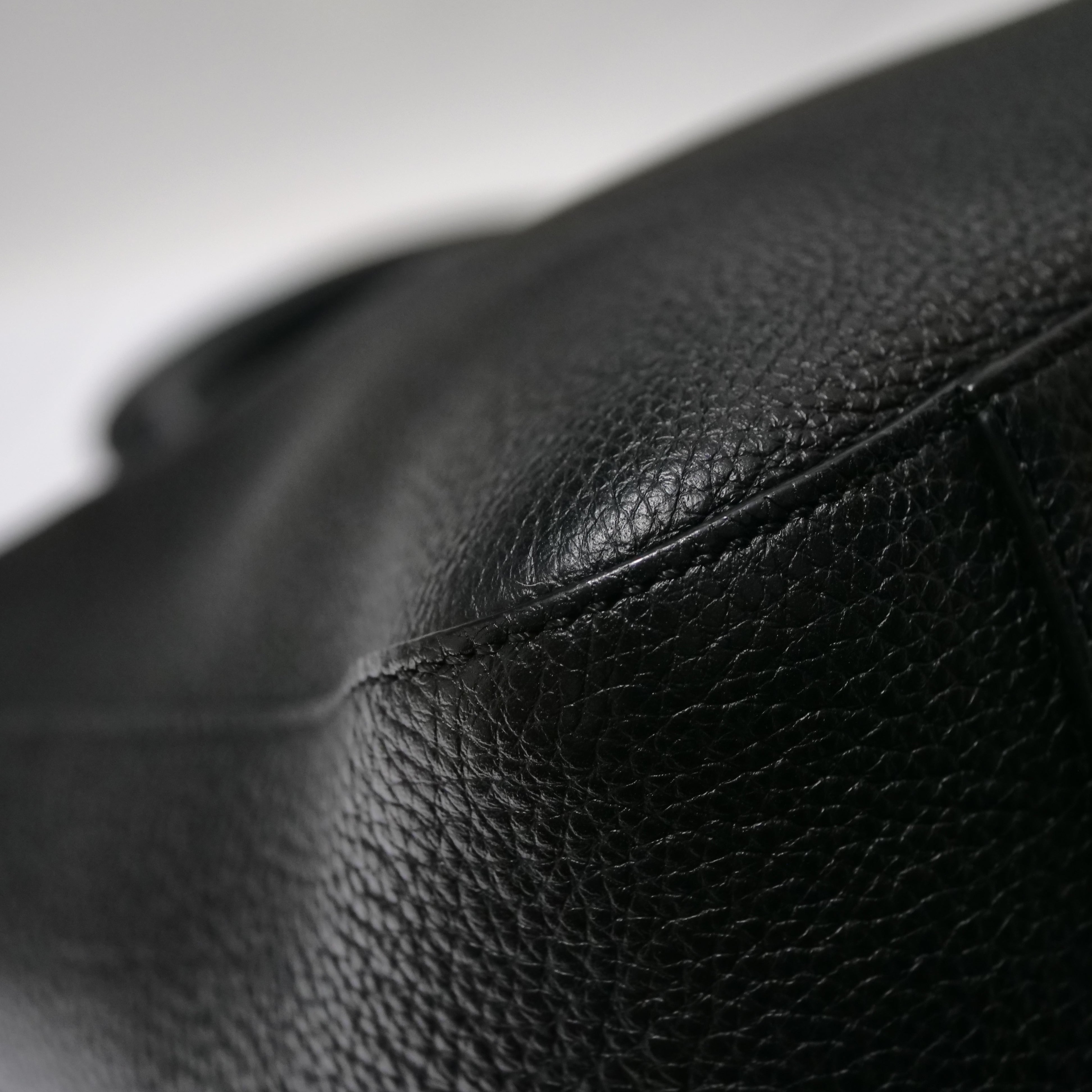 FENDI Selleria FF Tote 2-Way Bag Leather Black
