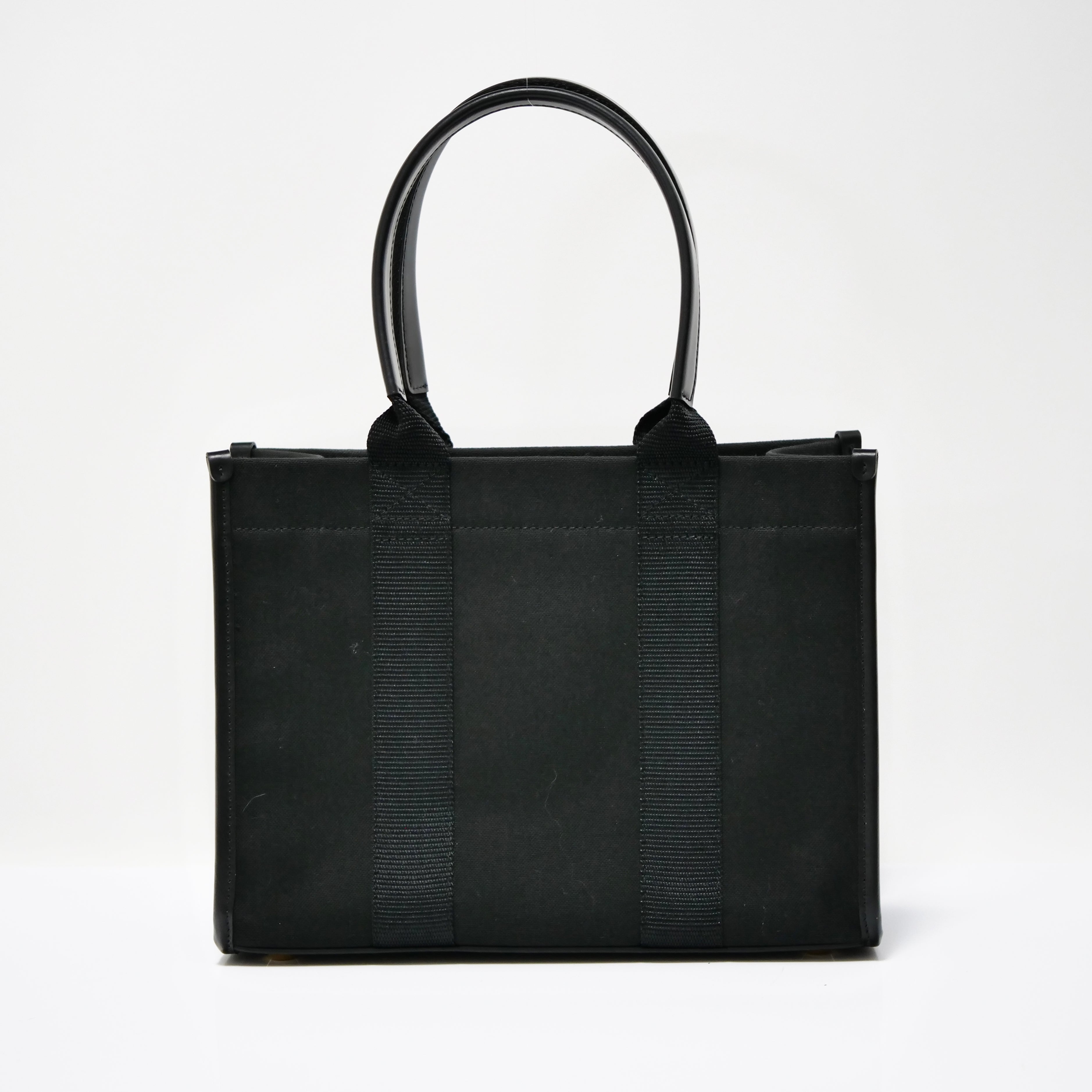 BALENCIAGA Hardware Small 2Way Bag Black Canvas 671402