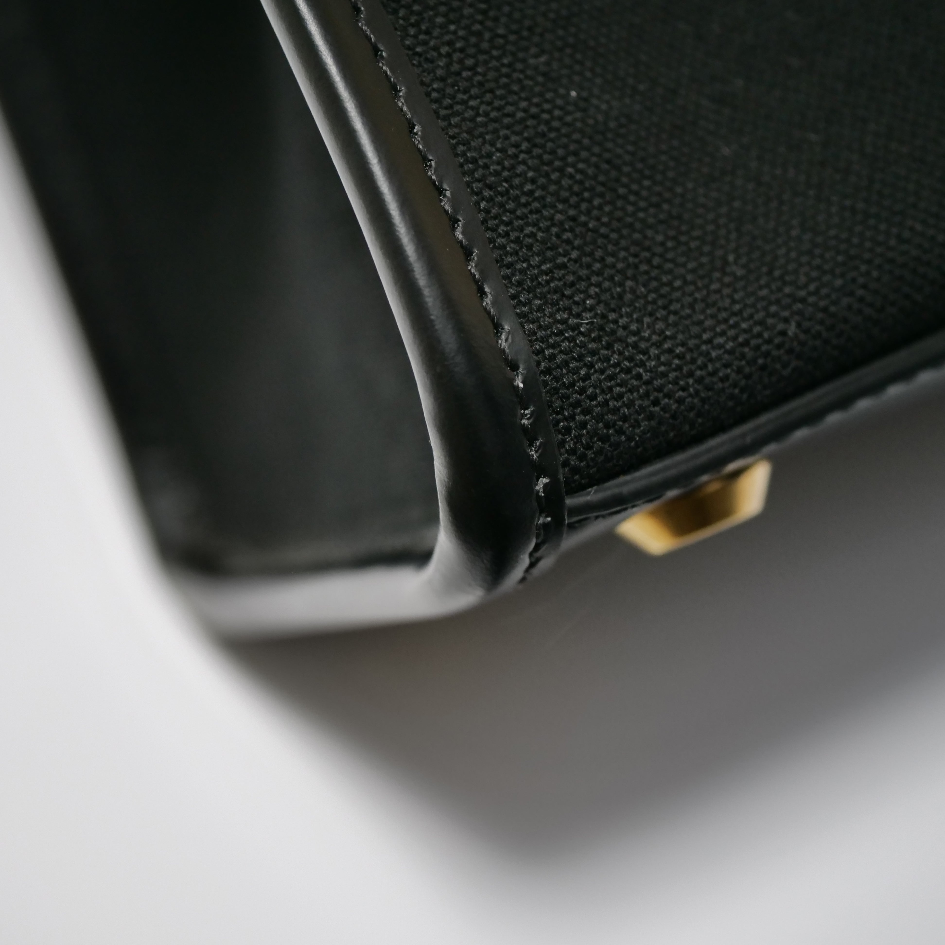 BALENCIAGA Hardware Small 2Way Bag Black Canvas 671402