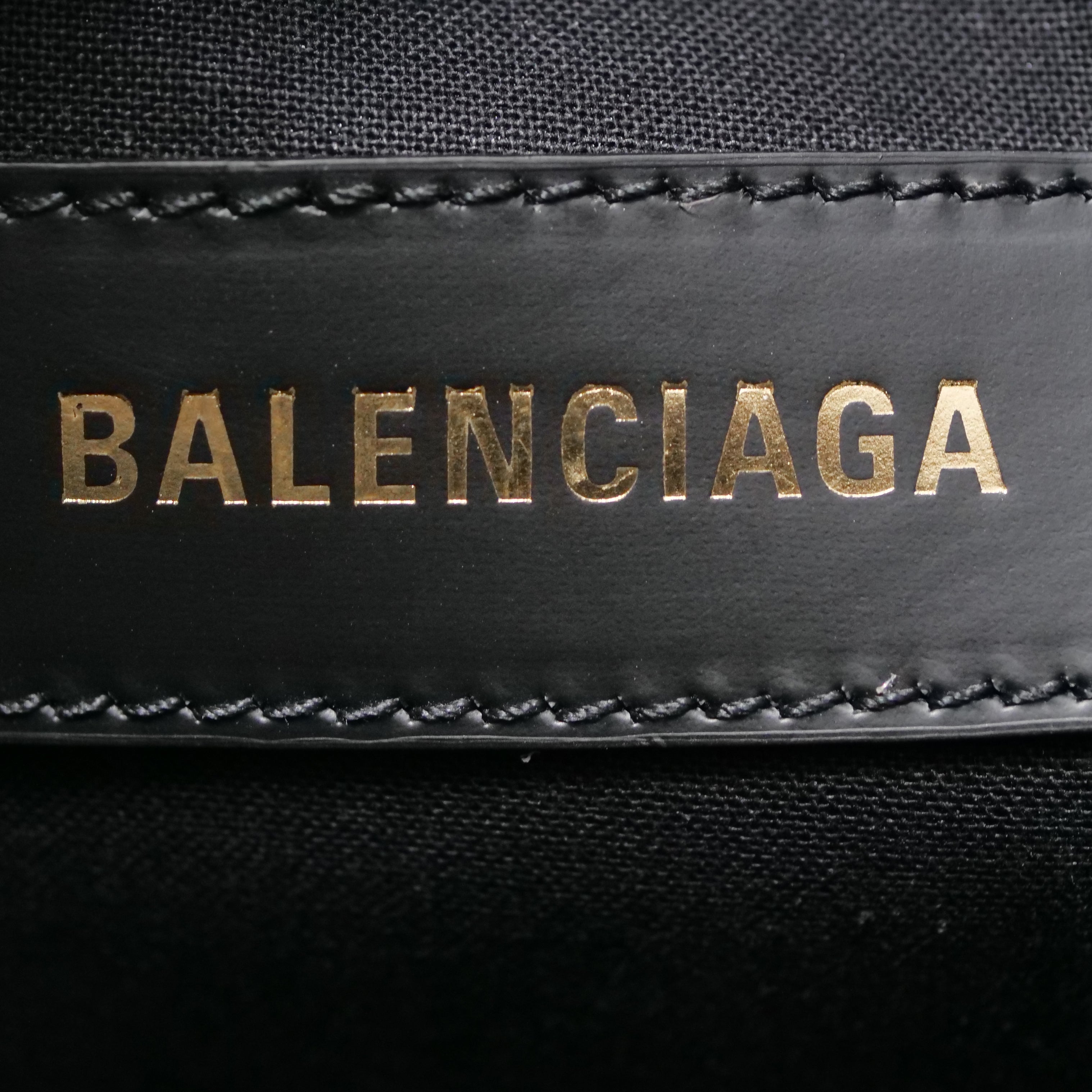 BALENCIAGA Hardware Small 2Way Bag Black Canvas 671402