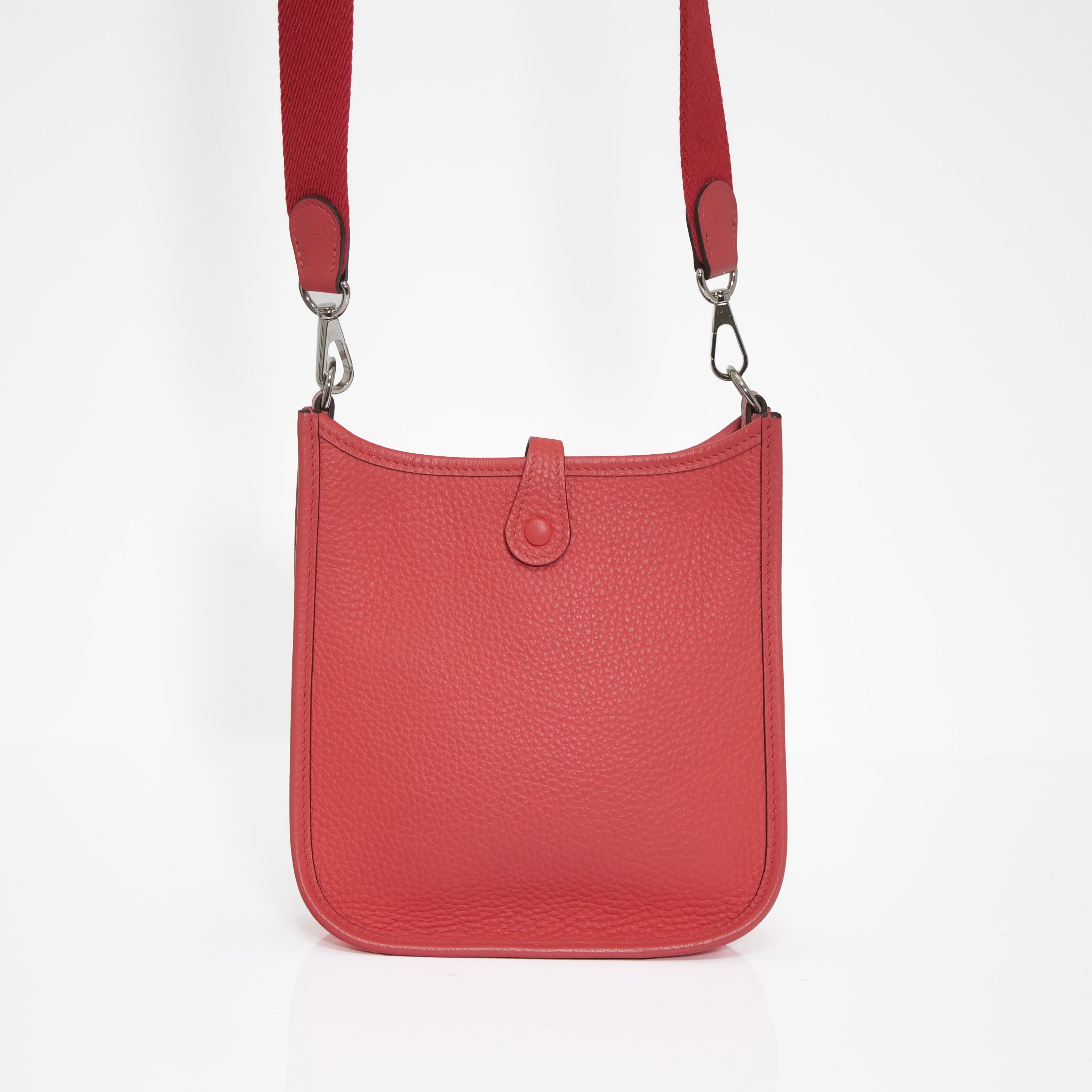 HERMES Evelyne TPM Taurillon Clemence Pink Y Stamp Shoulder Bag