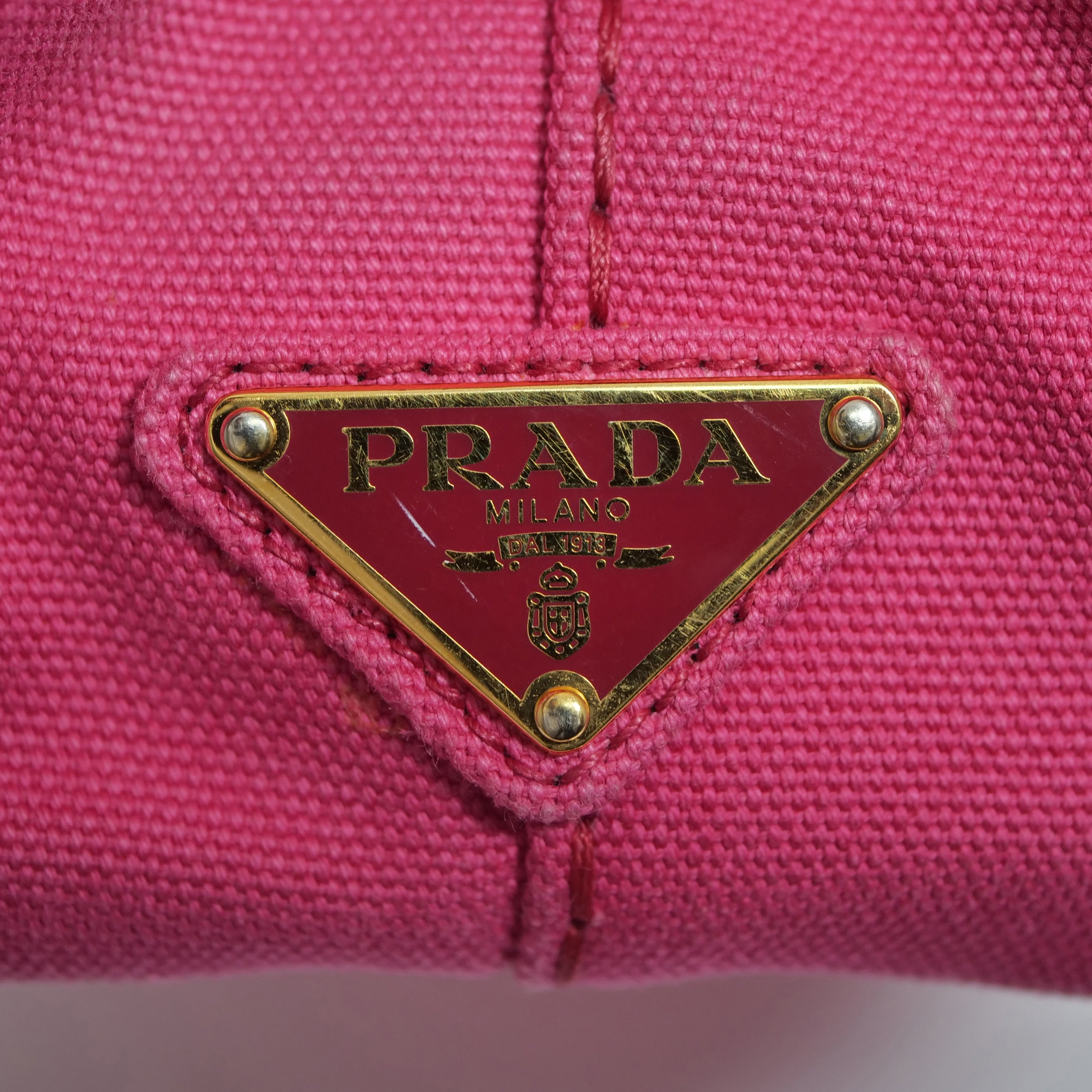 PRADA Canapa Small 2Way Bag Pink B2439G