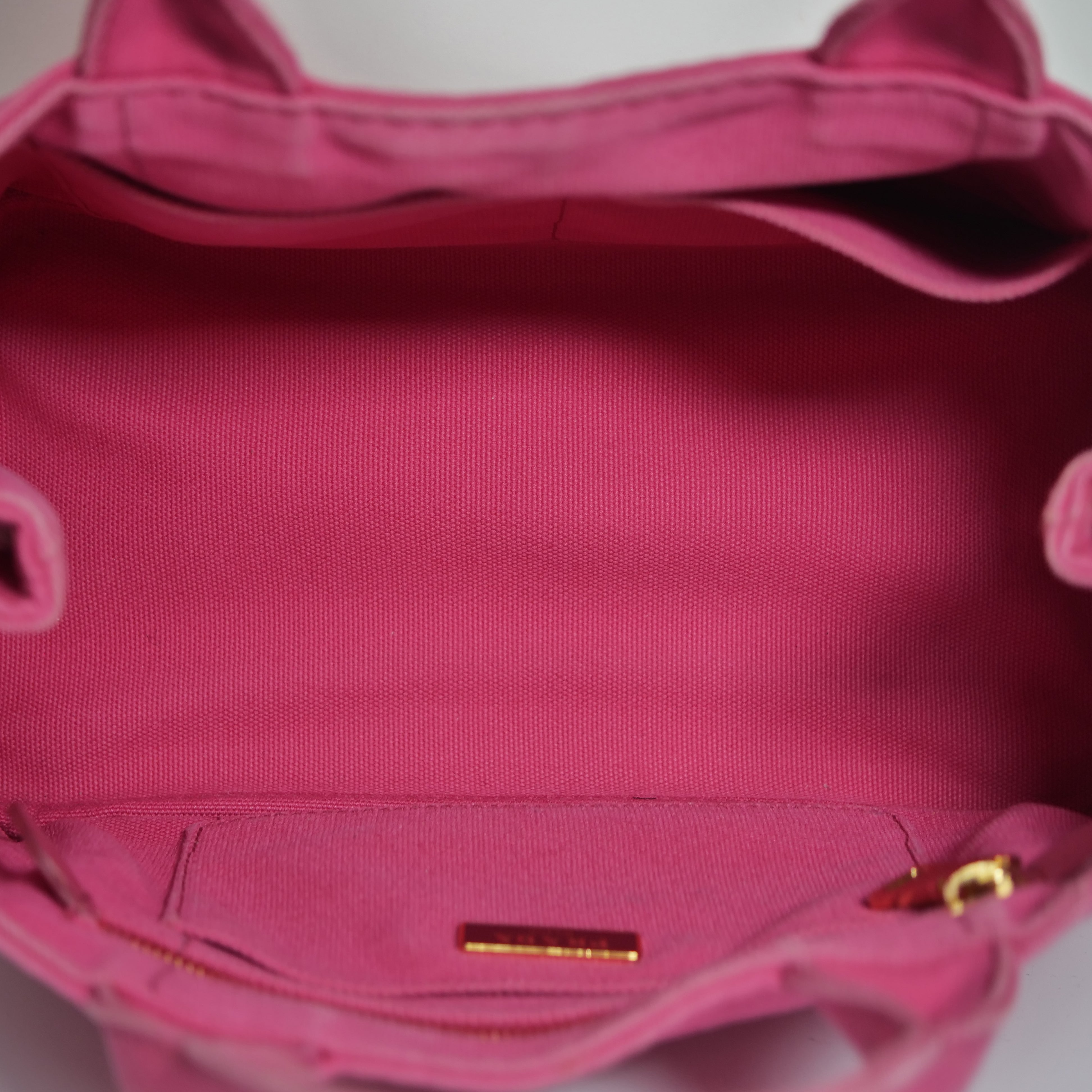 PRADA Canapa Small 2Way Bag Pink B2439G