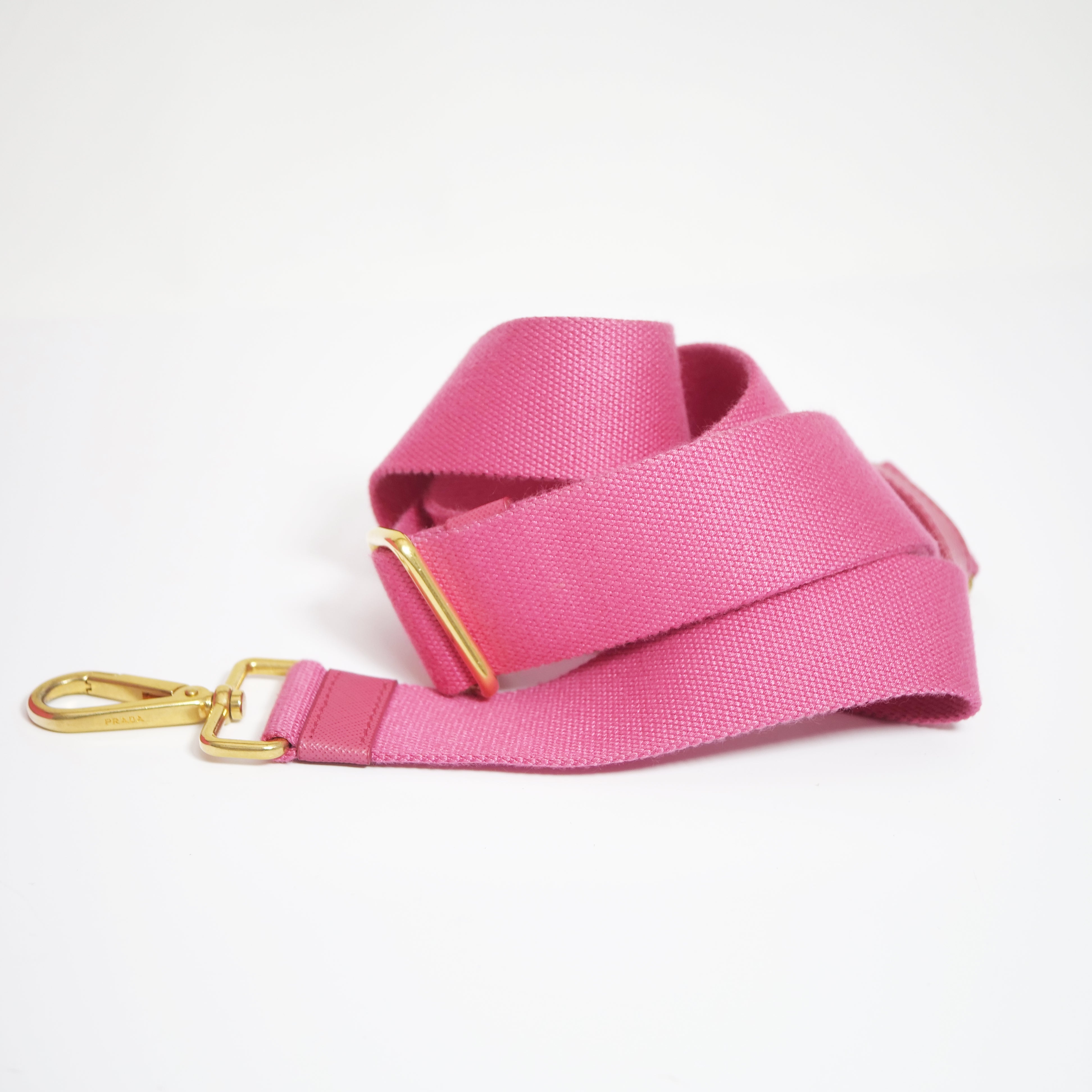 PRADA Canapa Small 2Way Bag Pink B2439G