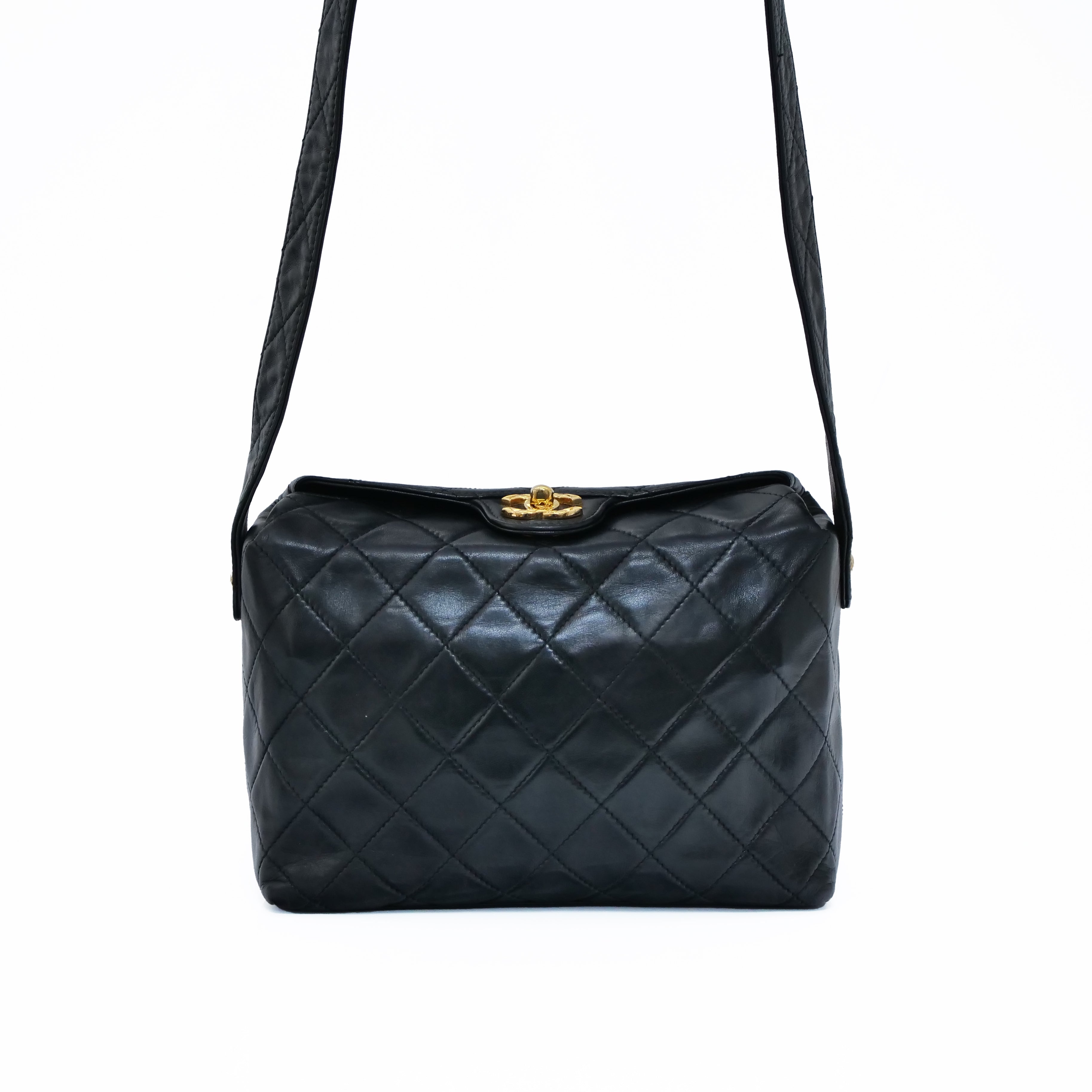 CHANEL Vintage 1990s” Shoulder Bag Leather Black