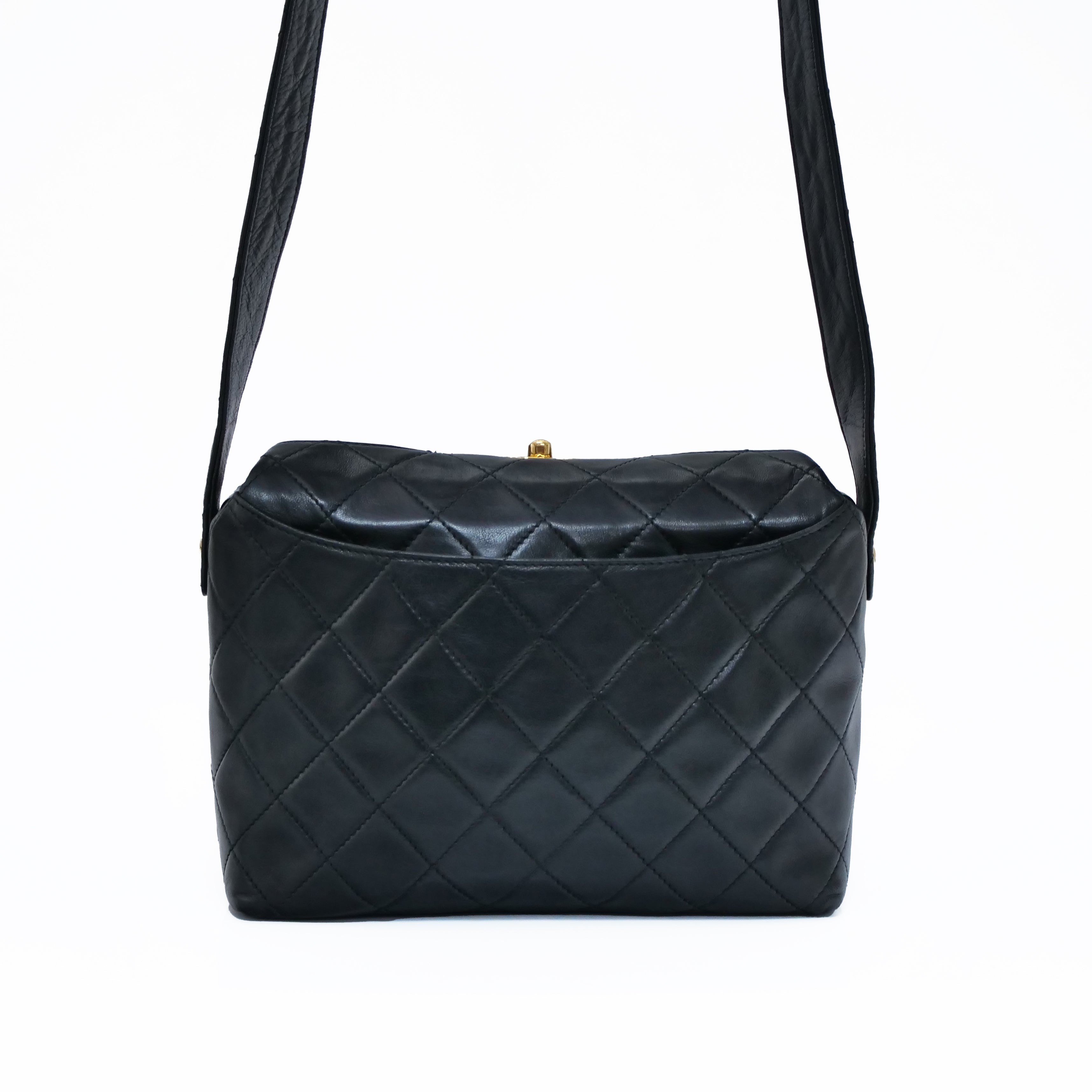 CHANEL Vintage 1990s” Shoulder Bag Leather Black