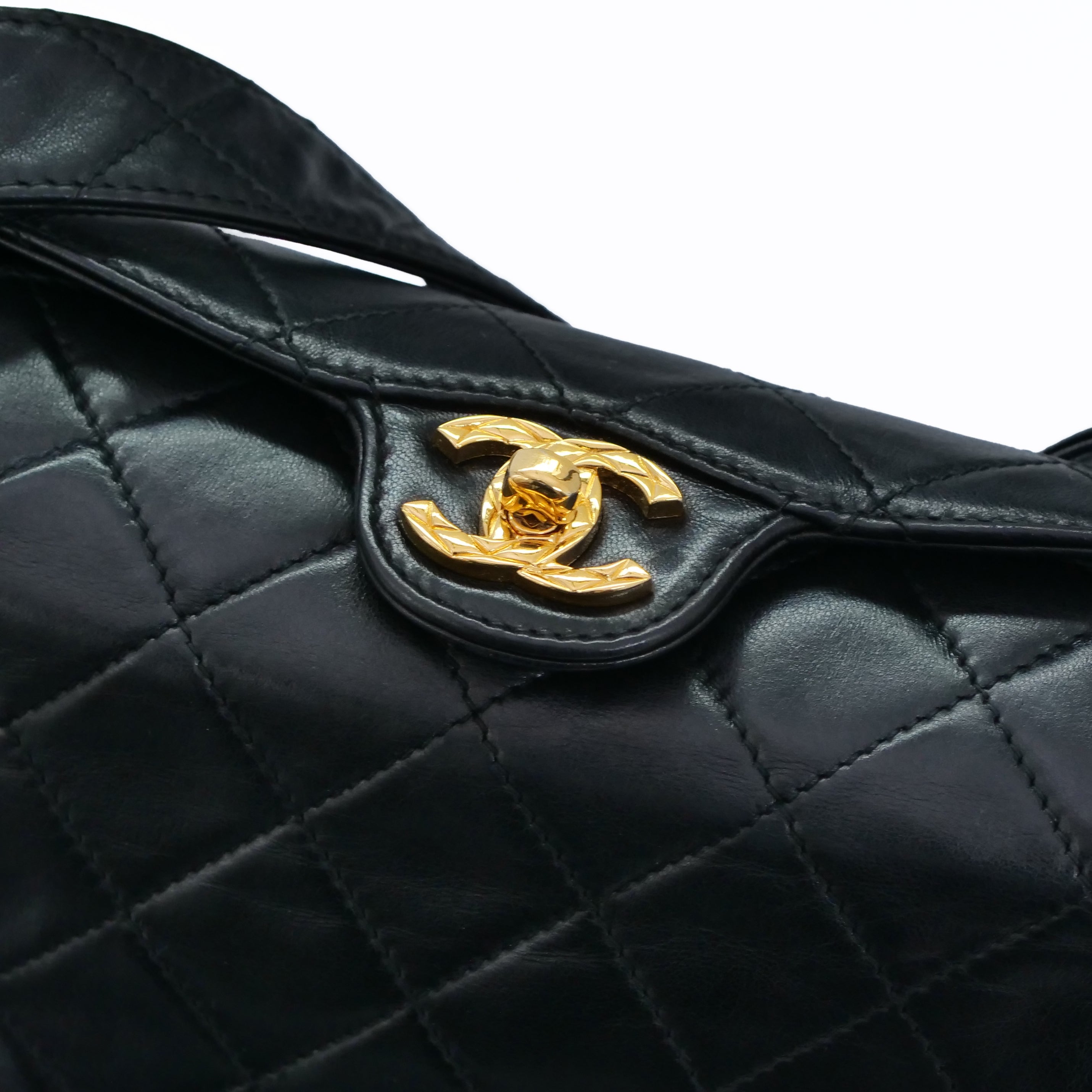 CHANEL Vintage 1990s” Shoulder Bag Leather Black