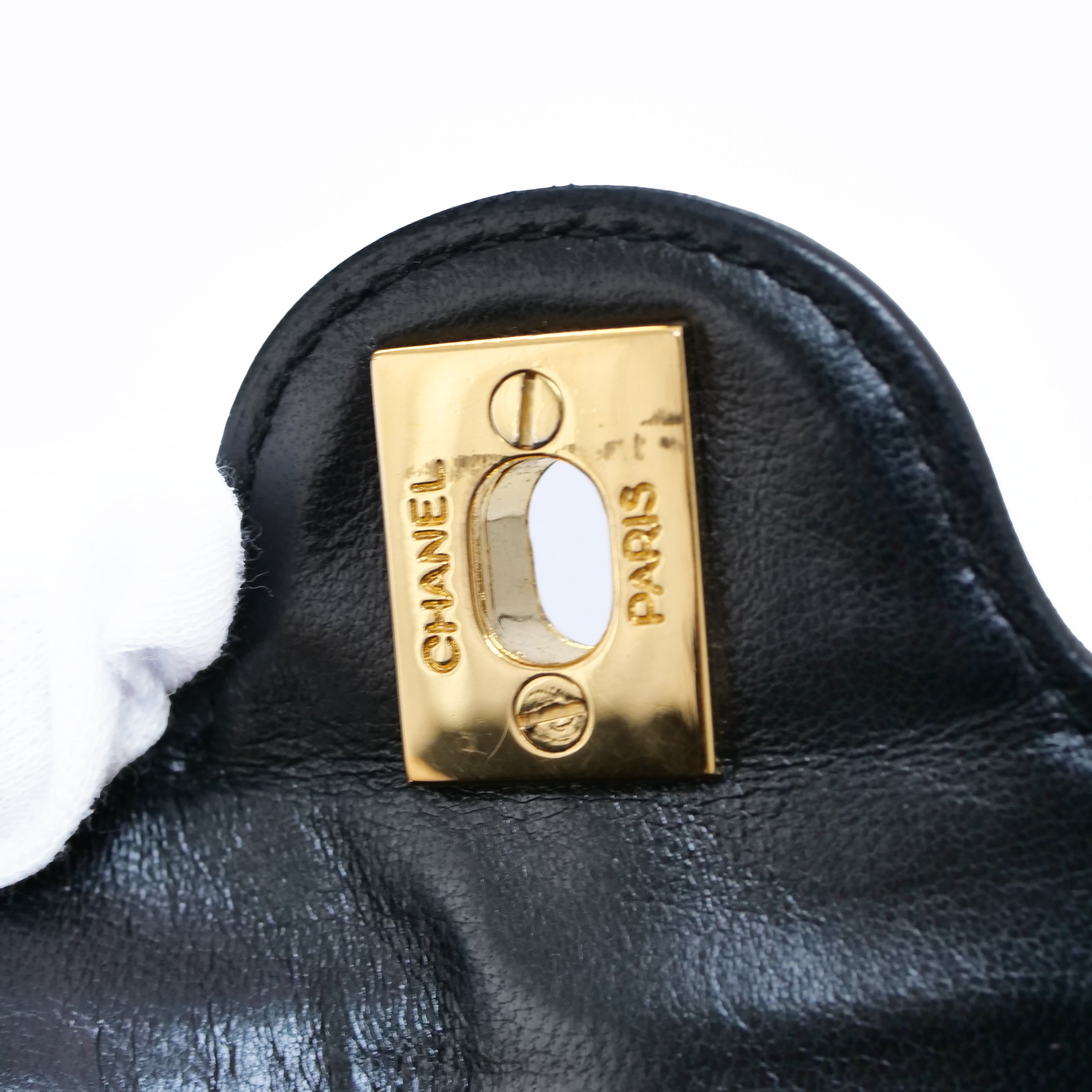 CHANEL Vintage 1990s” Shoulder Bag Leather Black