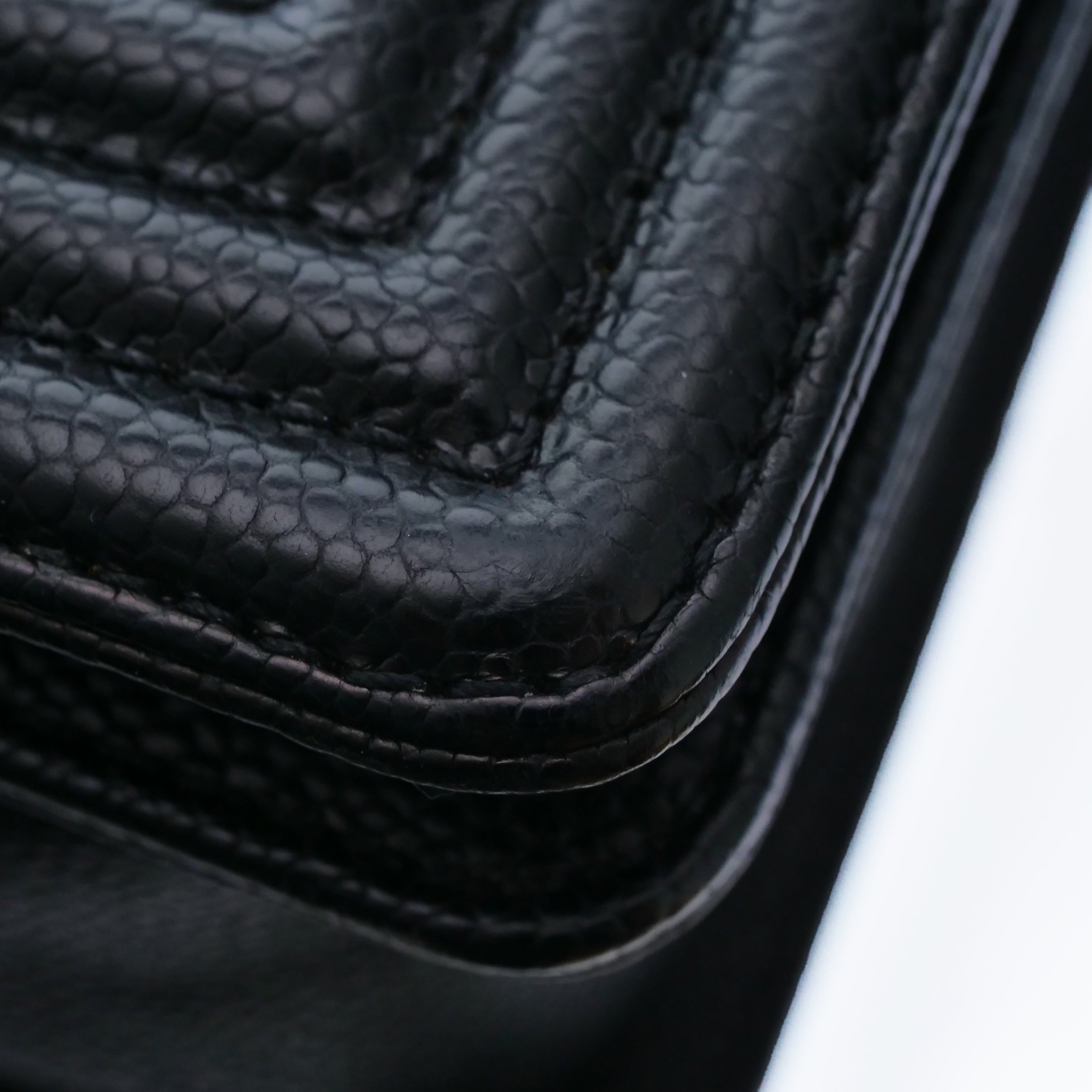 CHANEL Boy Chanel Caviar Leather Chain Bag