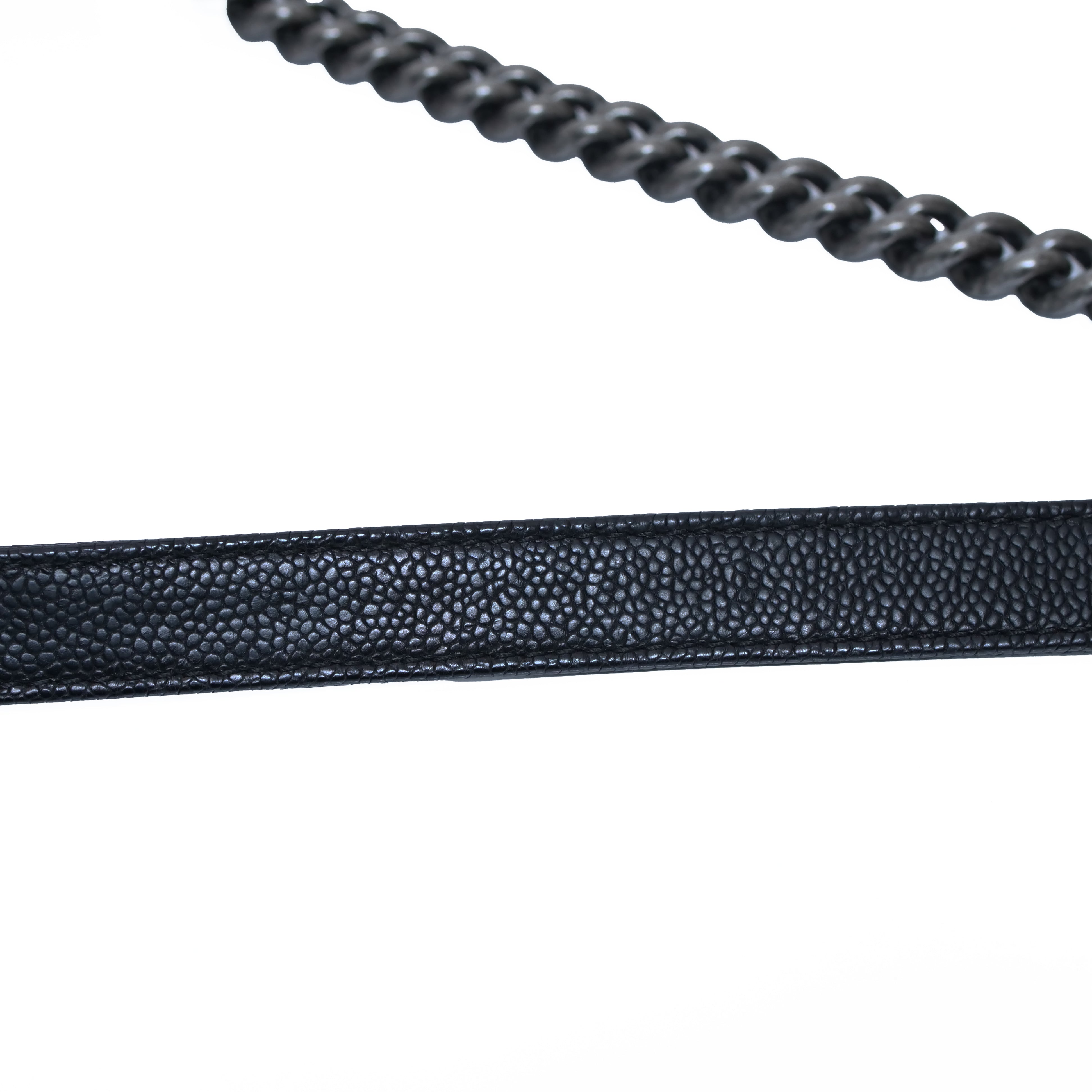 CHANEL Boy Chanel Caviar Leather Chain Bag