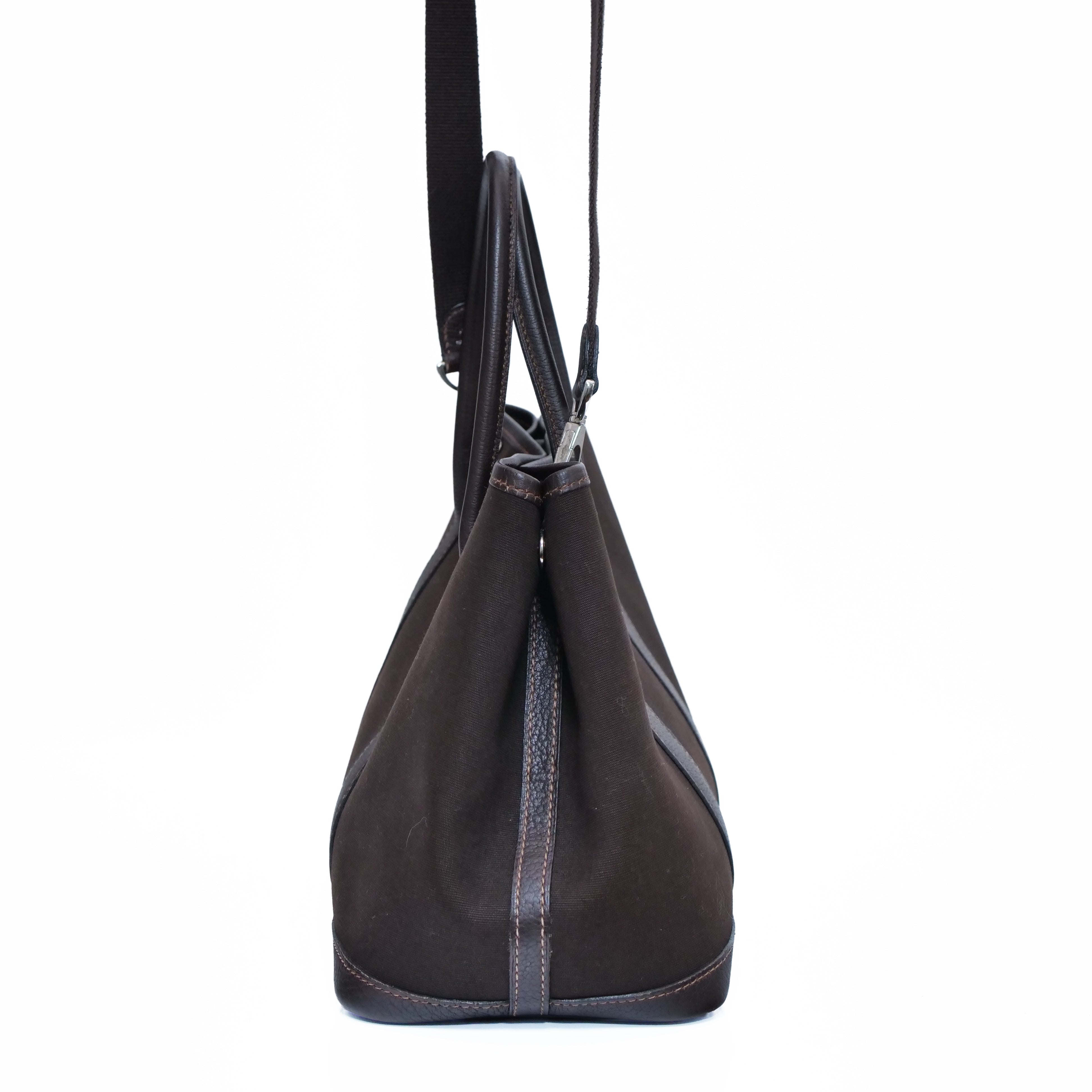 HERMÈS Garden Party TPM Tote Bag with Shoulder Strap H Stamp