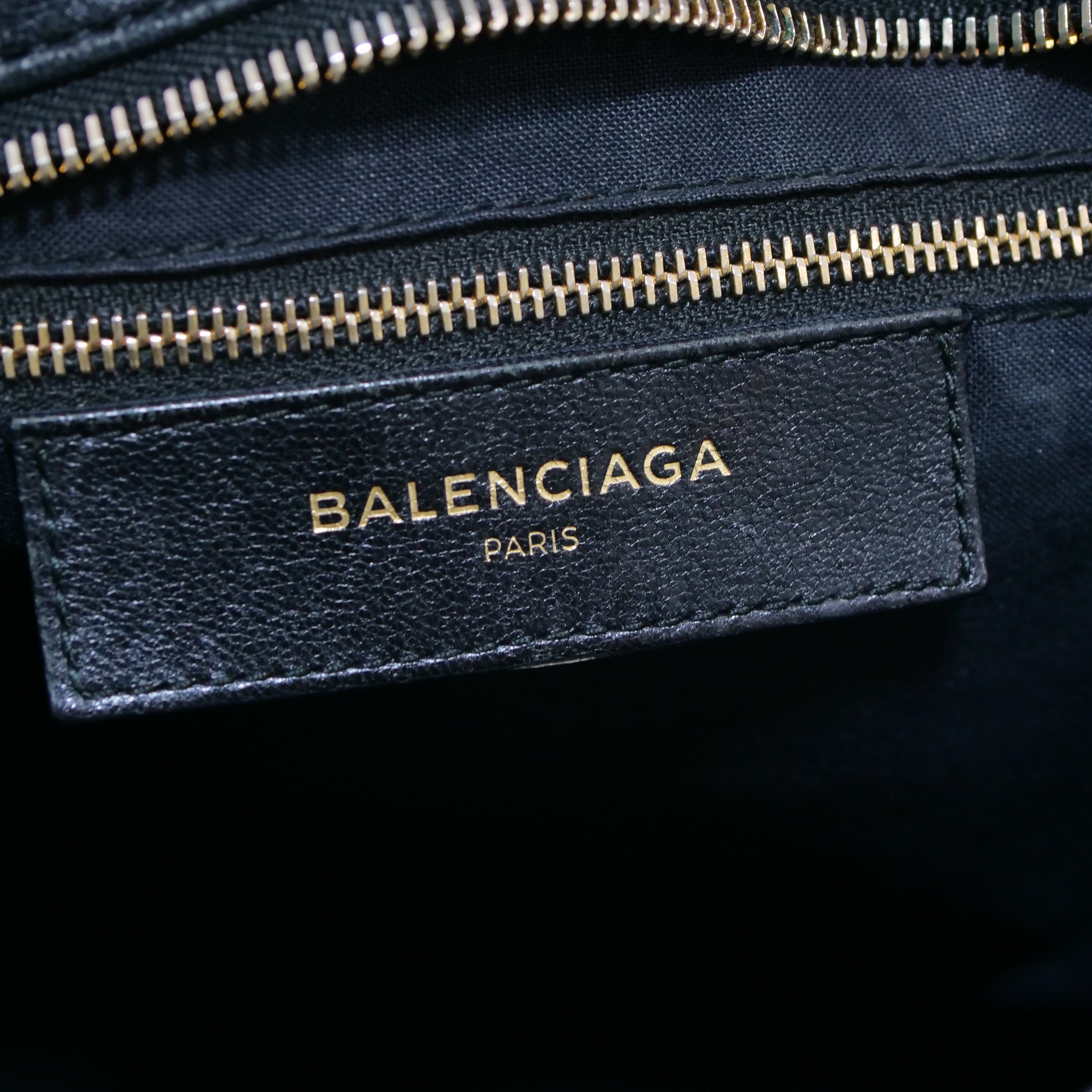 BALENCIAGA Classic City Metallic Edge Hand Bag Leather 390154 Black