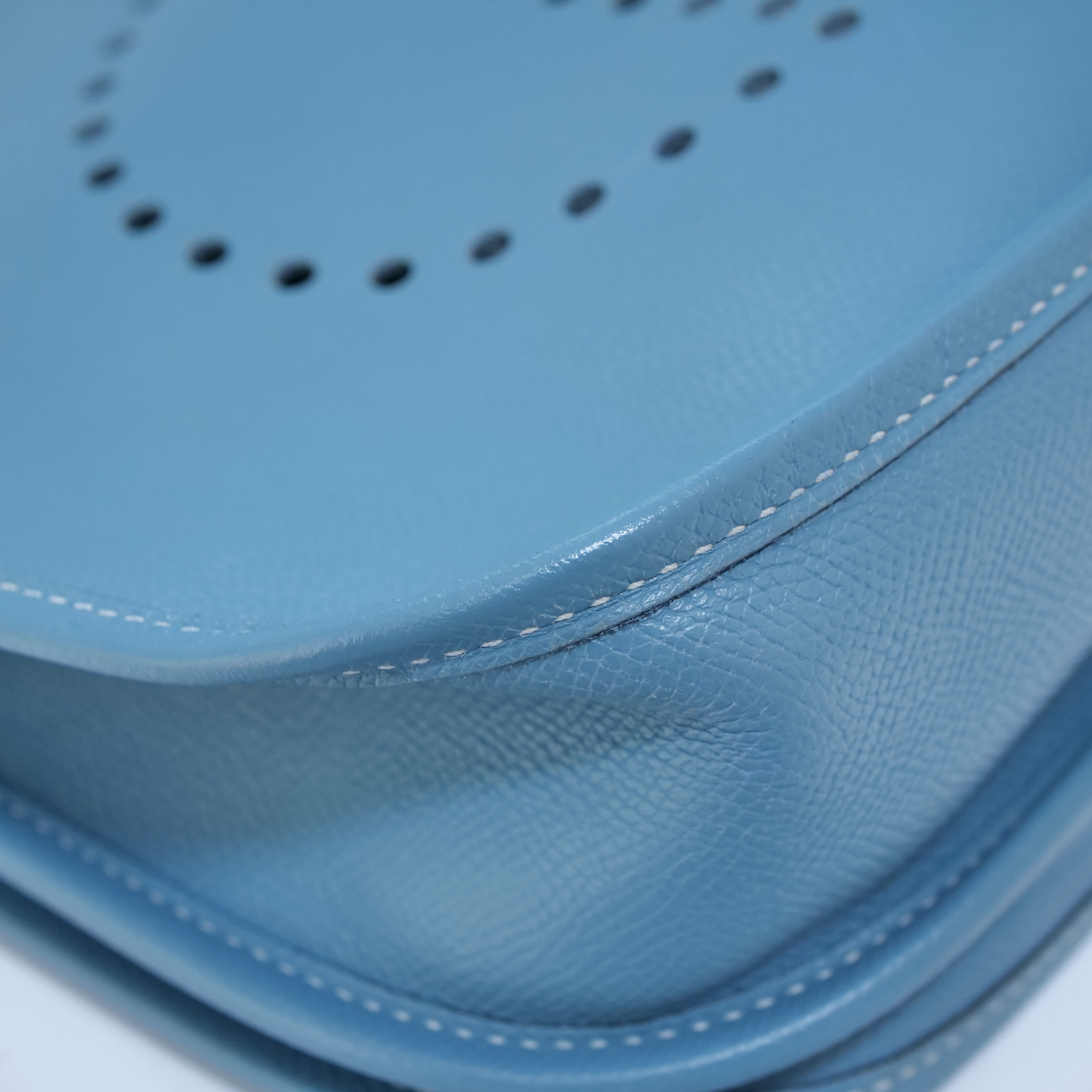 HERMÈS Evelyne II PM Shoulder Bag Blue Jean Epsom □K Stamp