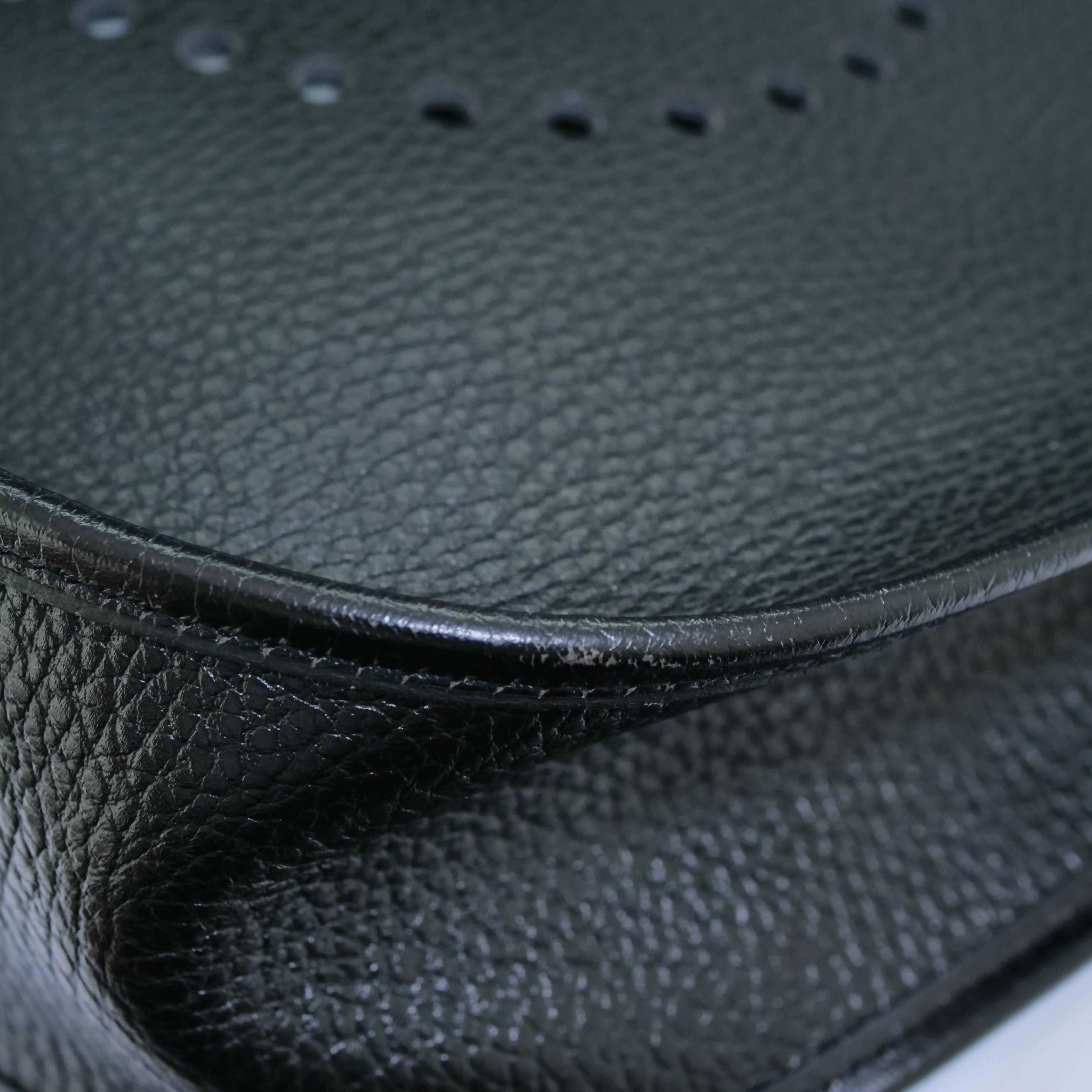 HERMÈS Evelyne 1 GM Black Ardennes □A Stamp