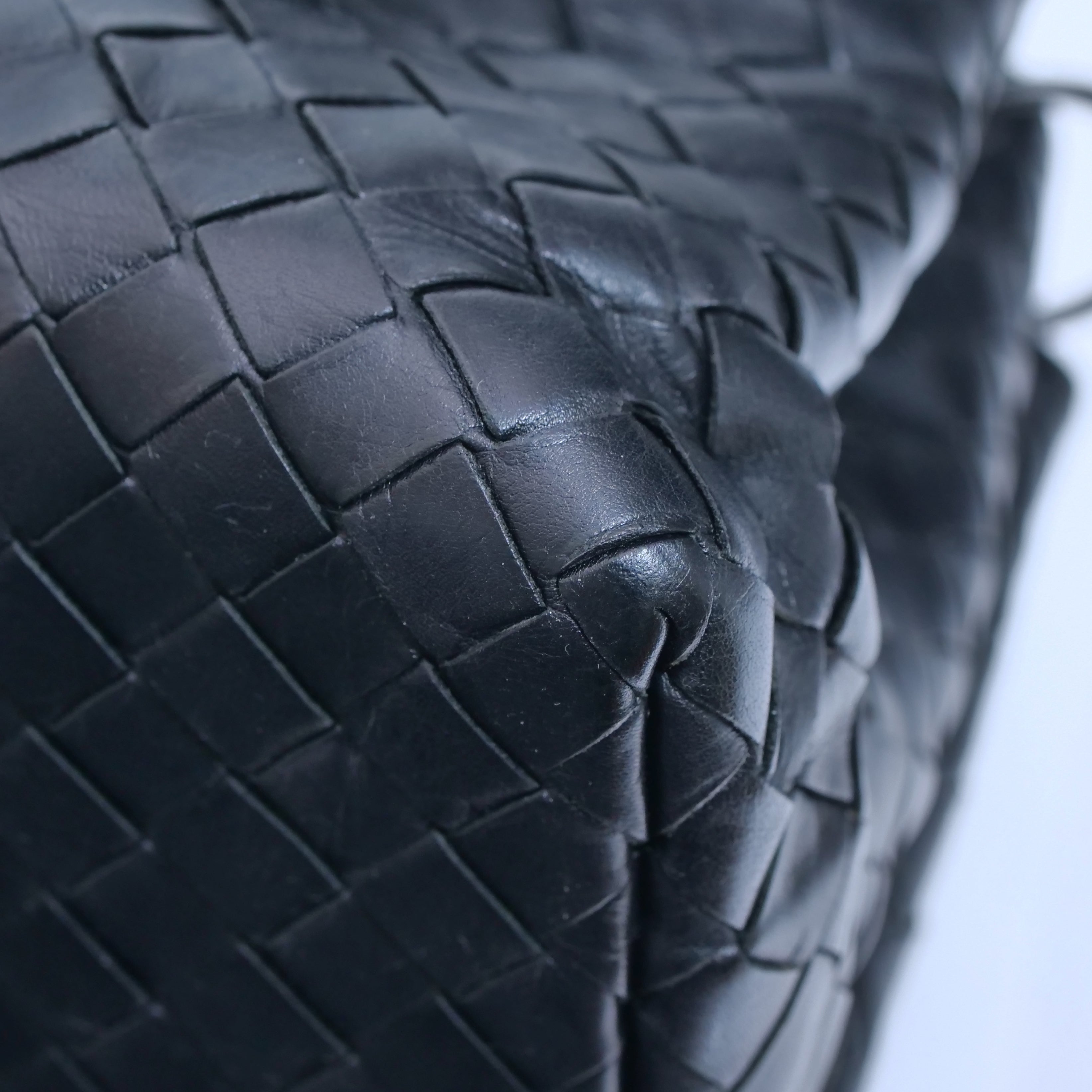 BOTTEGA VENETA Baby Roma Intrecciato 2-Way Bag Black