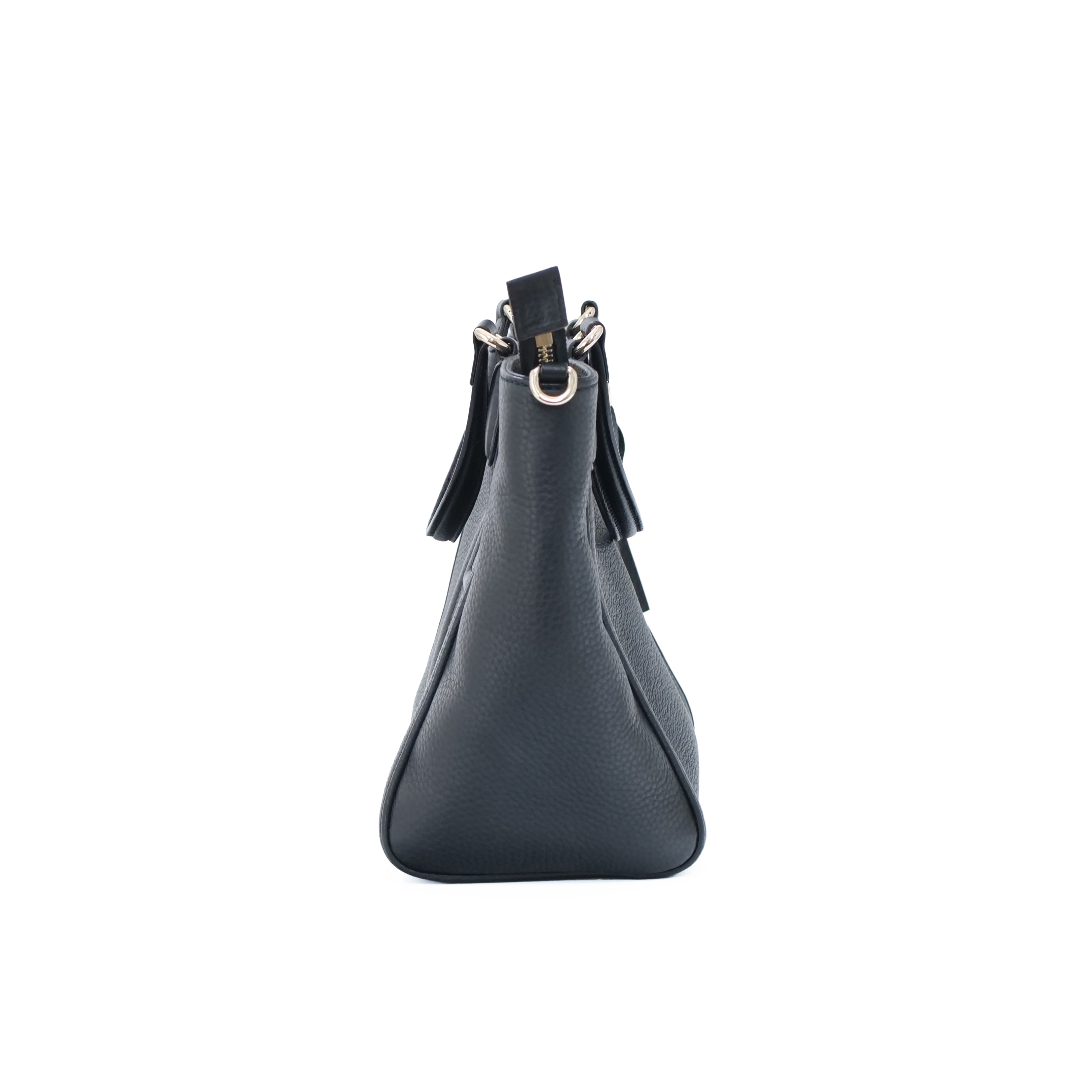 GUCCI Soho Leather 2-Way Tote Bag Black 369176