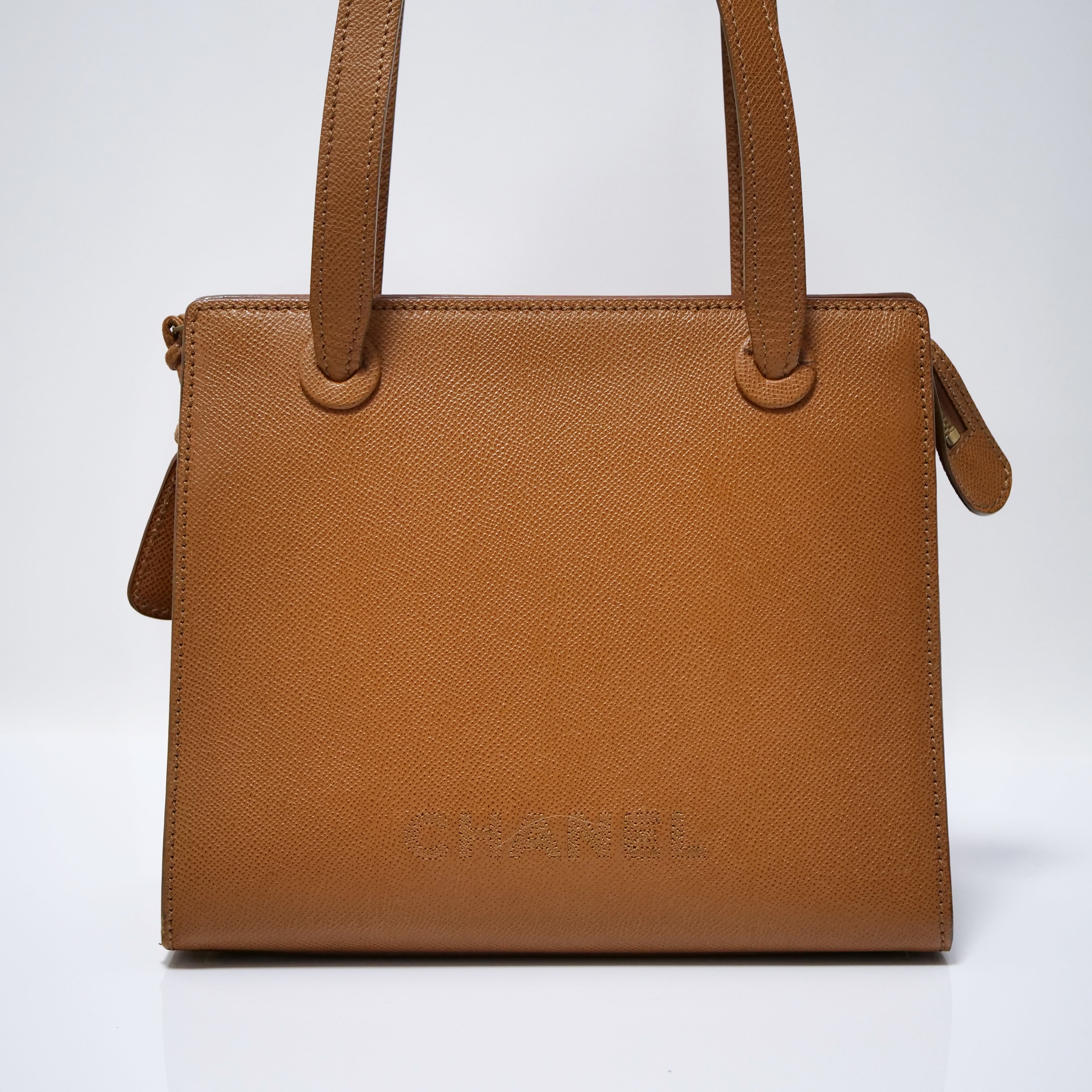 CHANEL Caviar Skin Vintage Shoulder Bag Brown