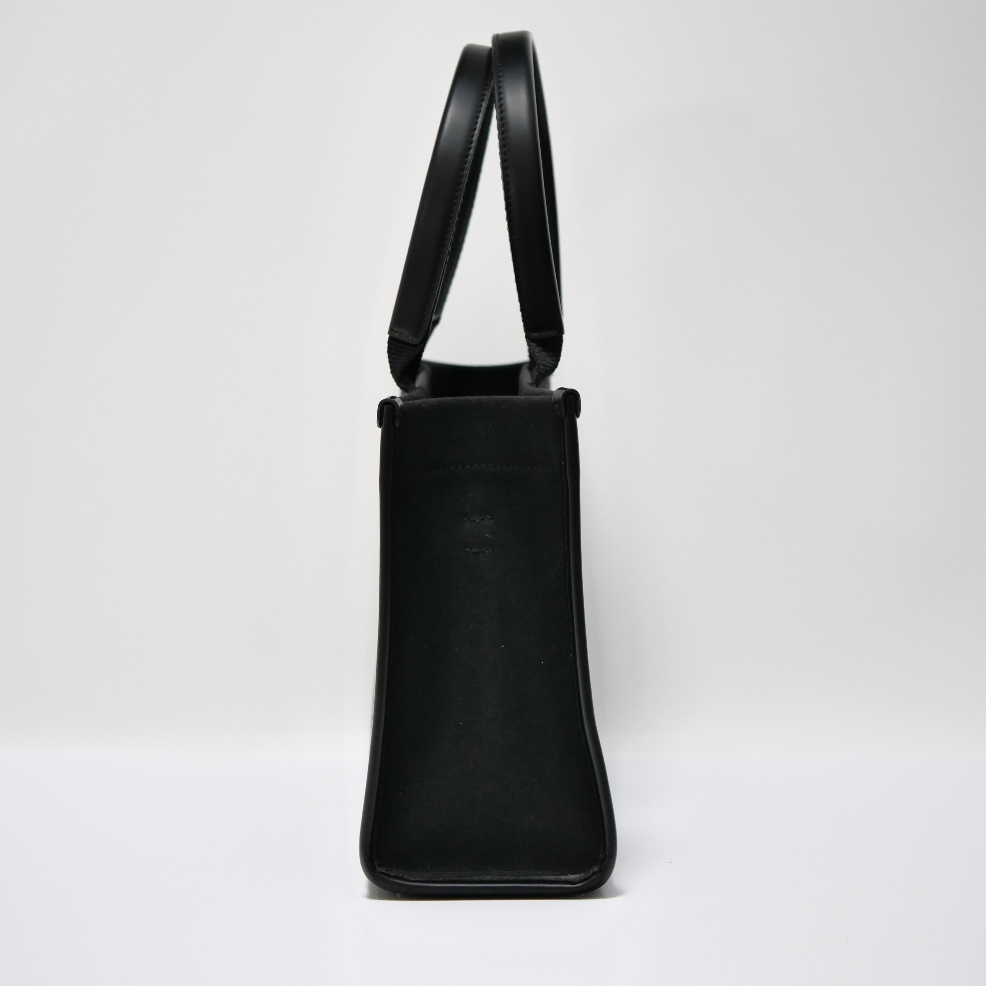 BALENCIAGA Hardware Small 2Way Bag Black Canvas 671402
