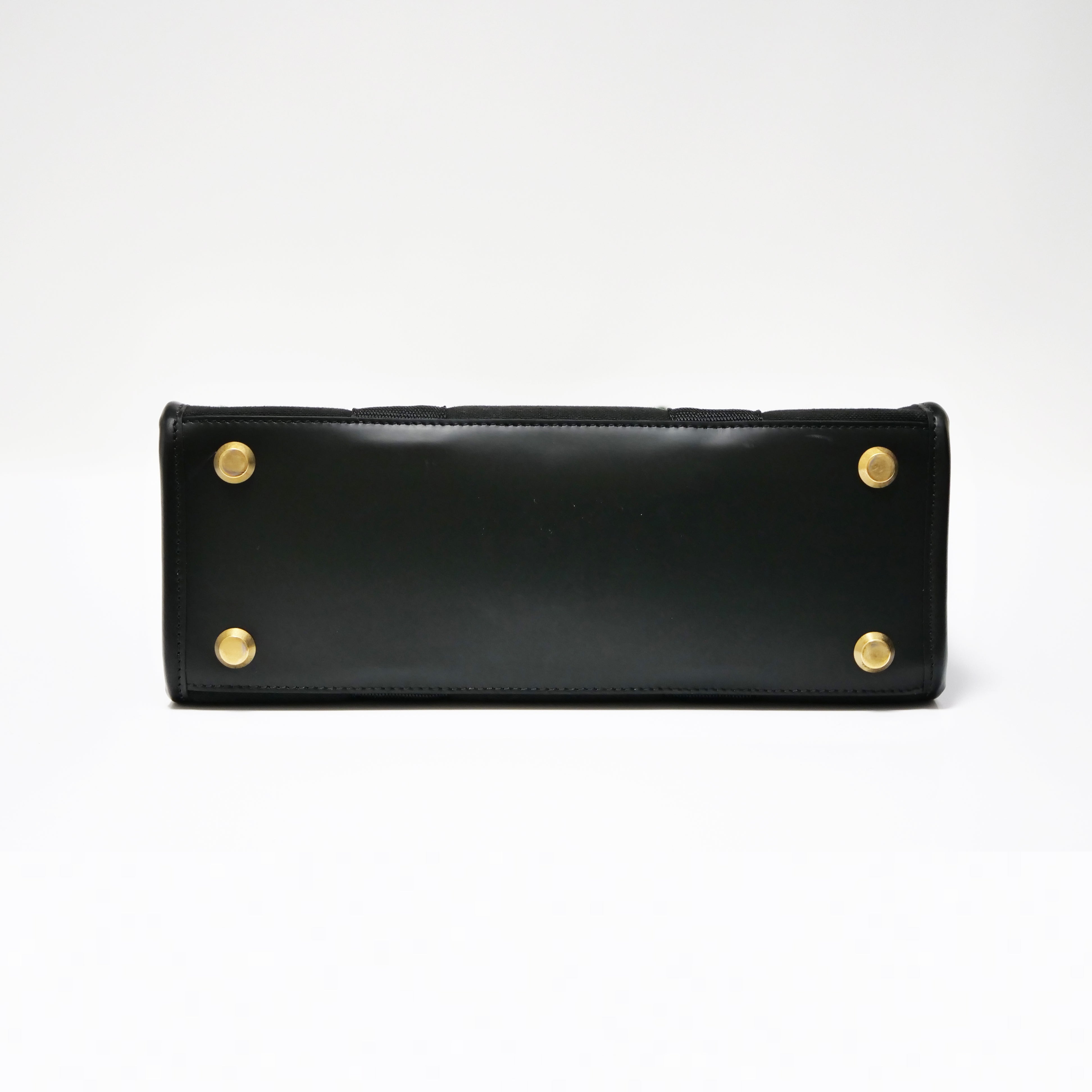 BALENCIAGA Hardware Small 2Way Bag Black Canvas 671402