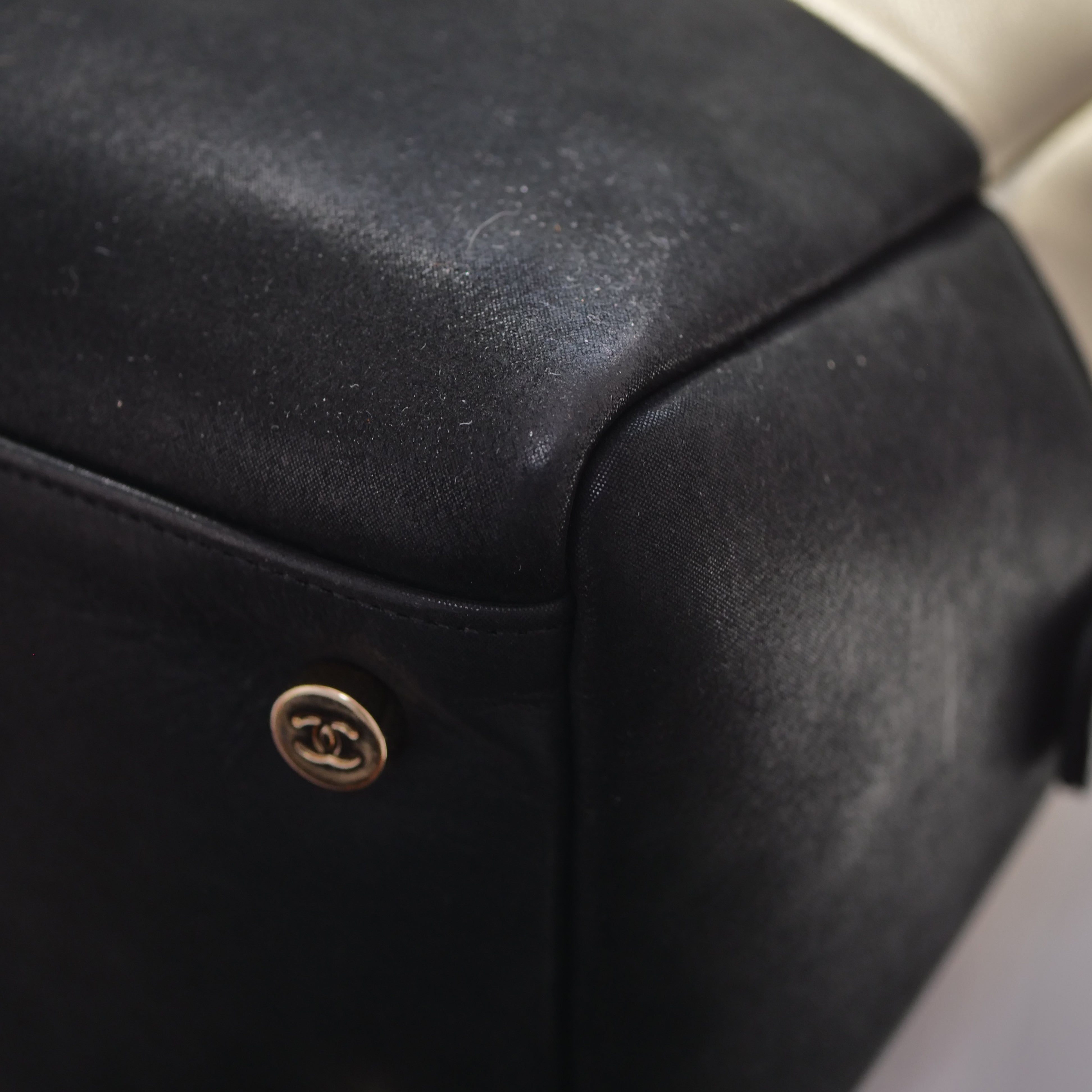 CHANEL Bicolor Chain Boston Bag