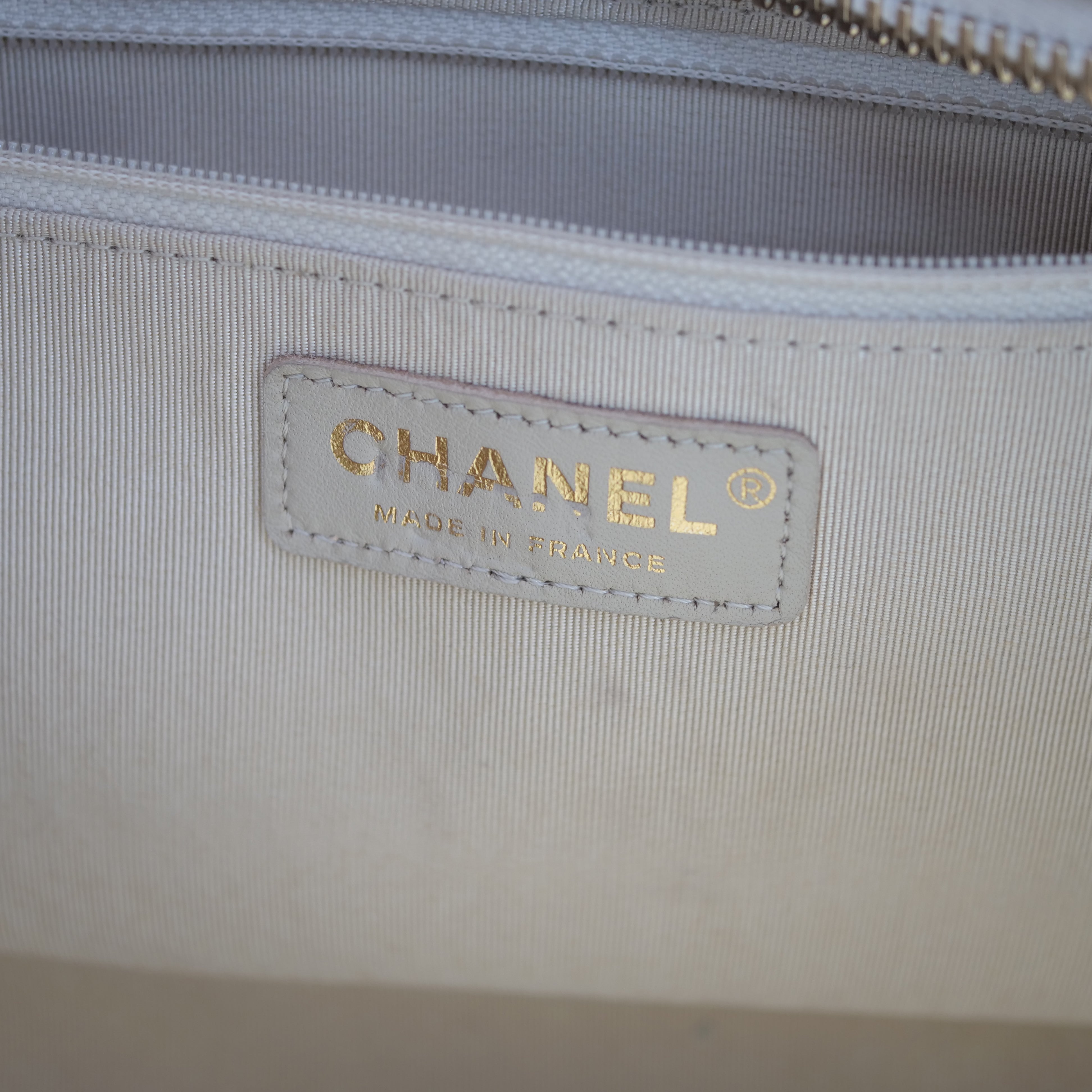 CHANEL Bicolor Chain Boston Bag