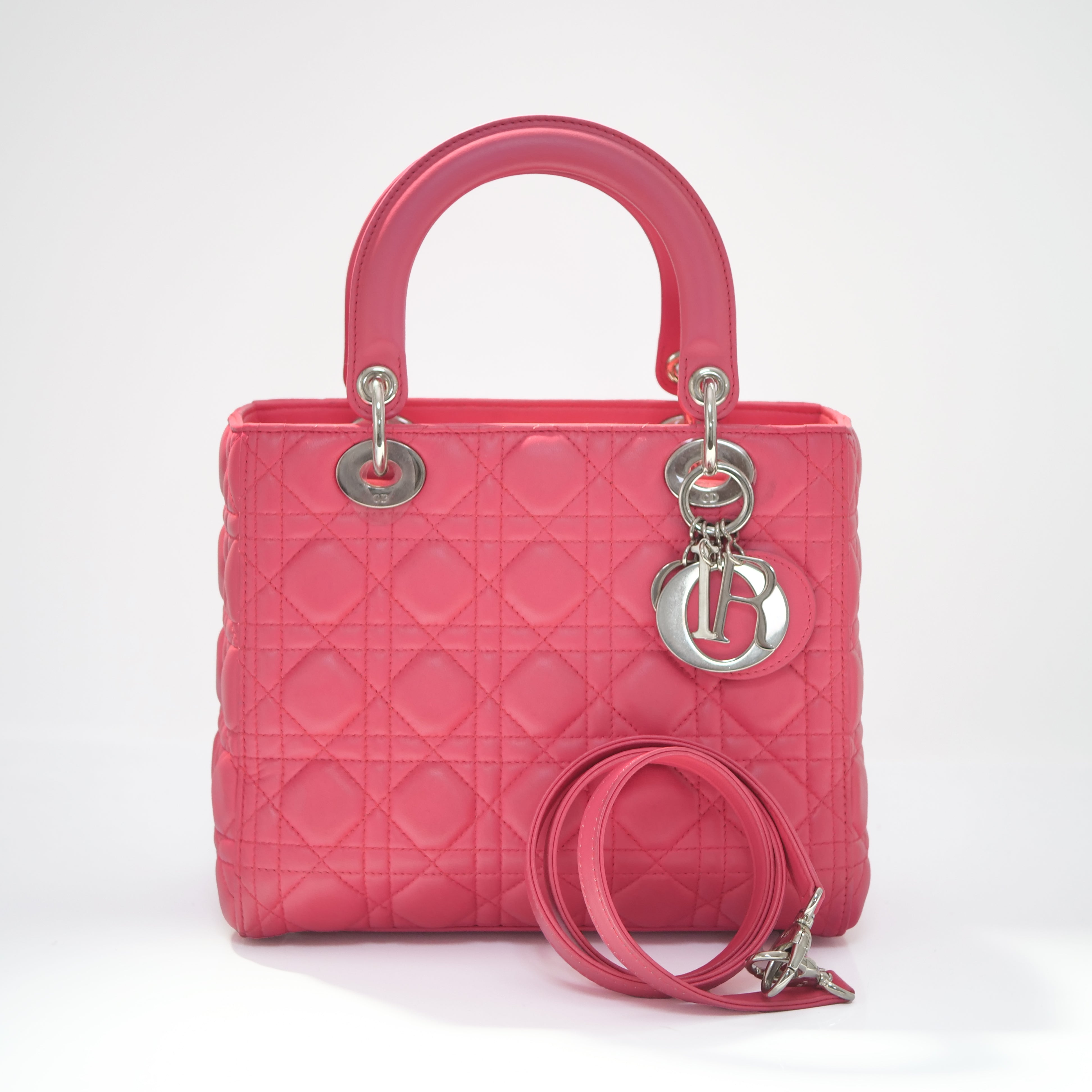 Dior ディオール レディディオール ミディアム ピンク 2WAYバッグ