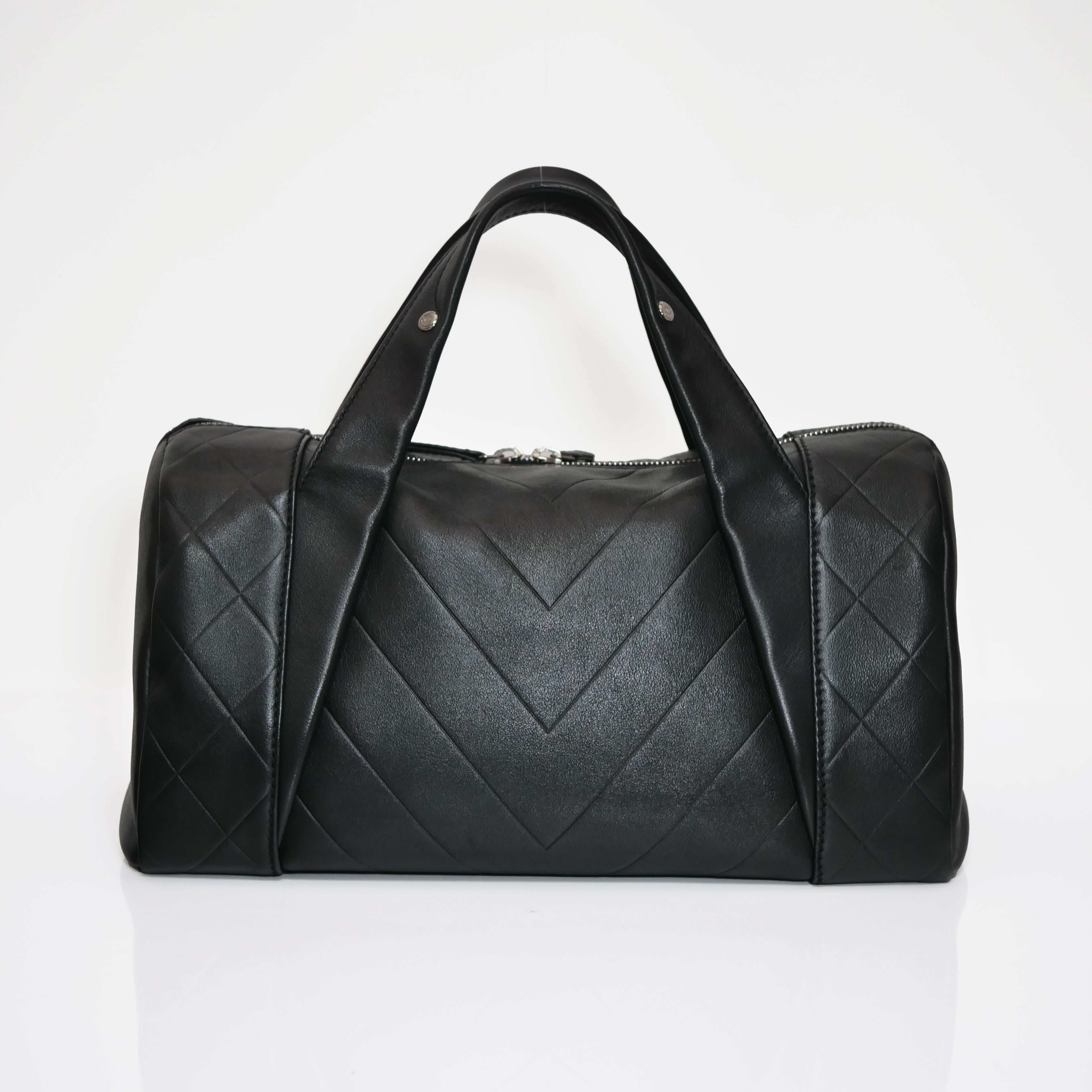 CHANEL V-Stitch Coco Mark Hand Bag