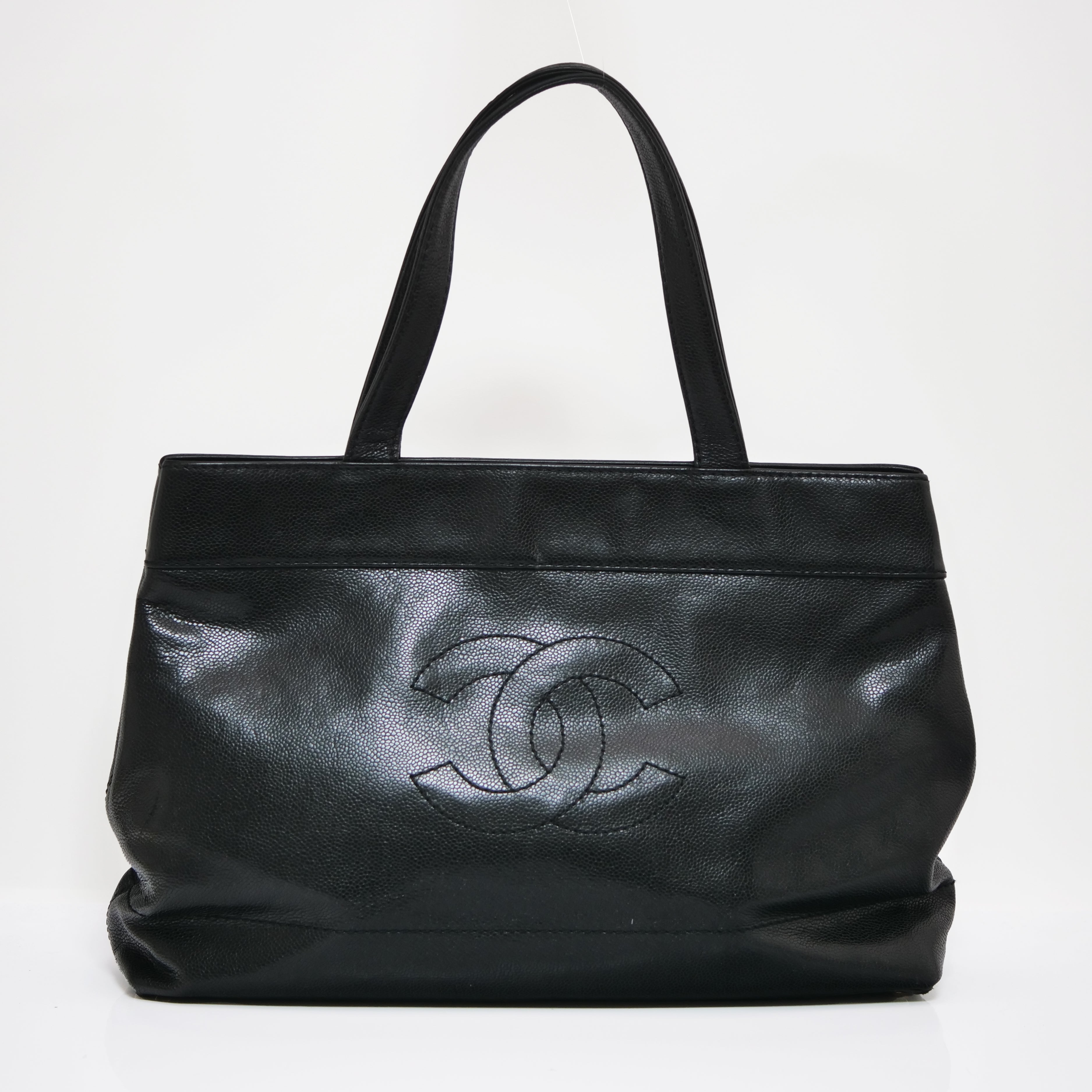 CHANEL Caviar Skin Tote Bag