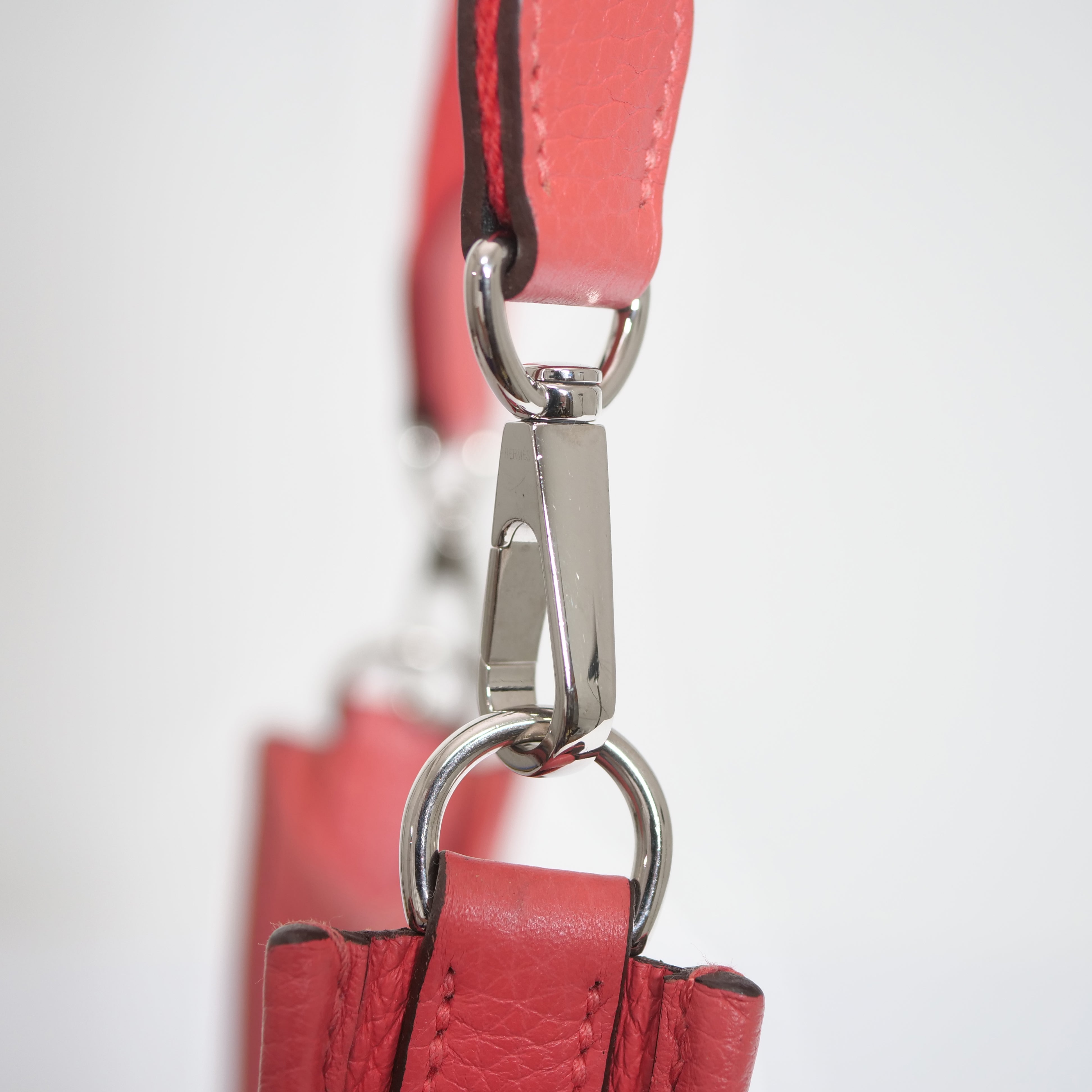 HERMES Evelyne TPM Taurillon Clemence Pink Y Stamp Shoulder Bag