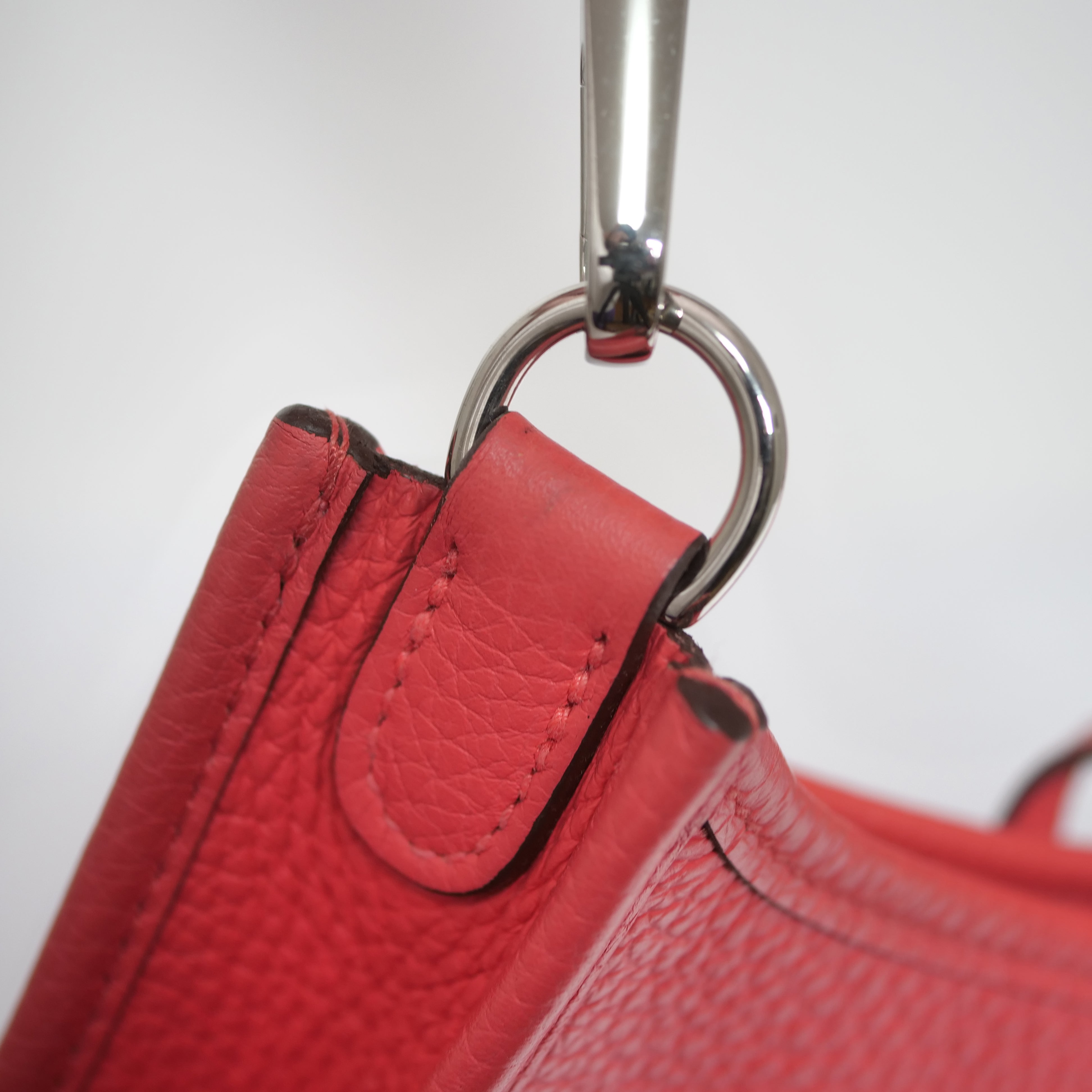 HERMES Evelyne TPM Taurillon Clemence Pink Y Stamp Shoulder Bag