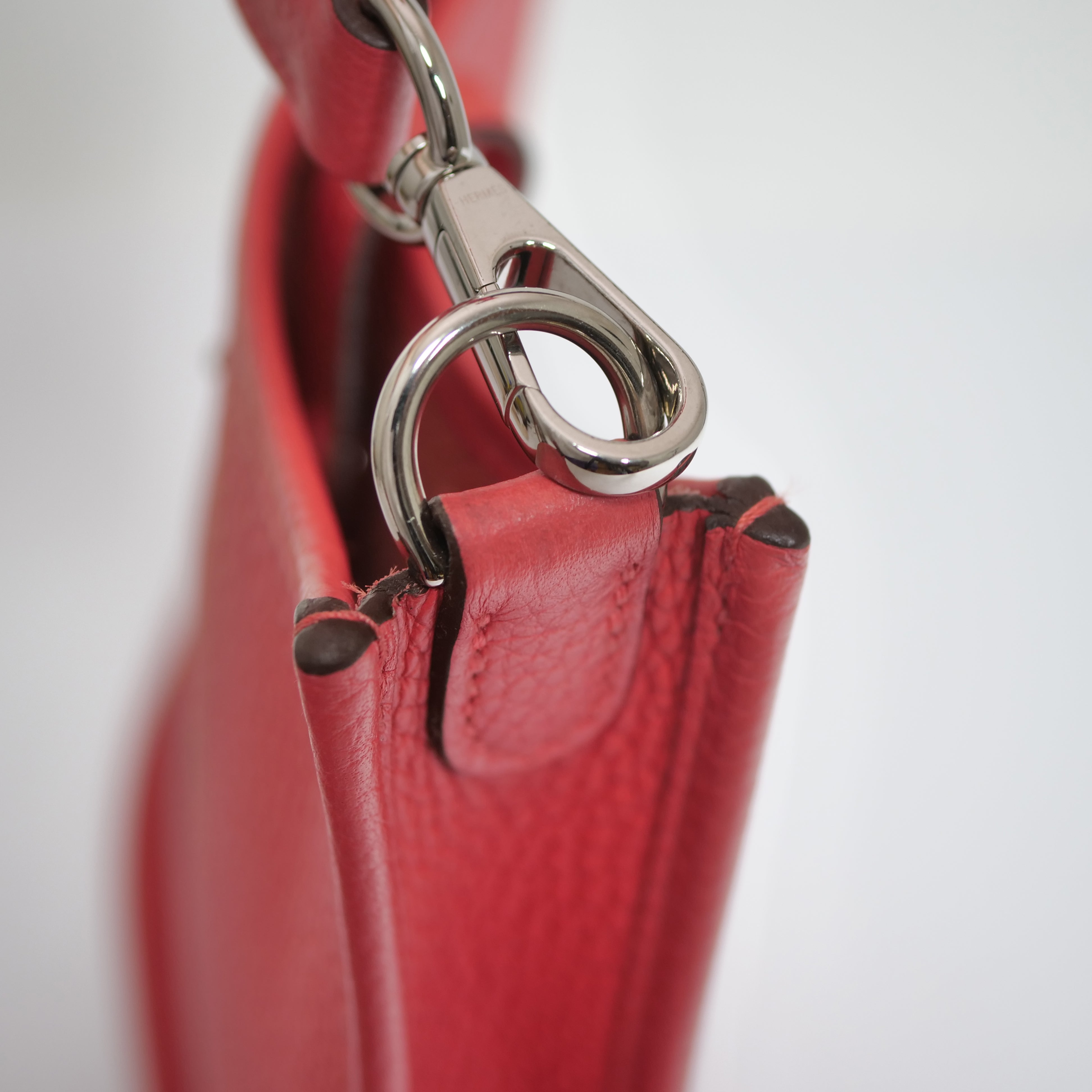 HERMES Evelyne TPM Taurillon Clemence Pink Y Stamp Shoulder Bag