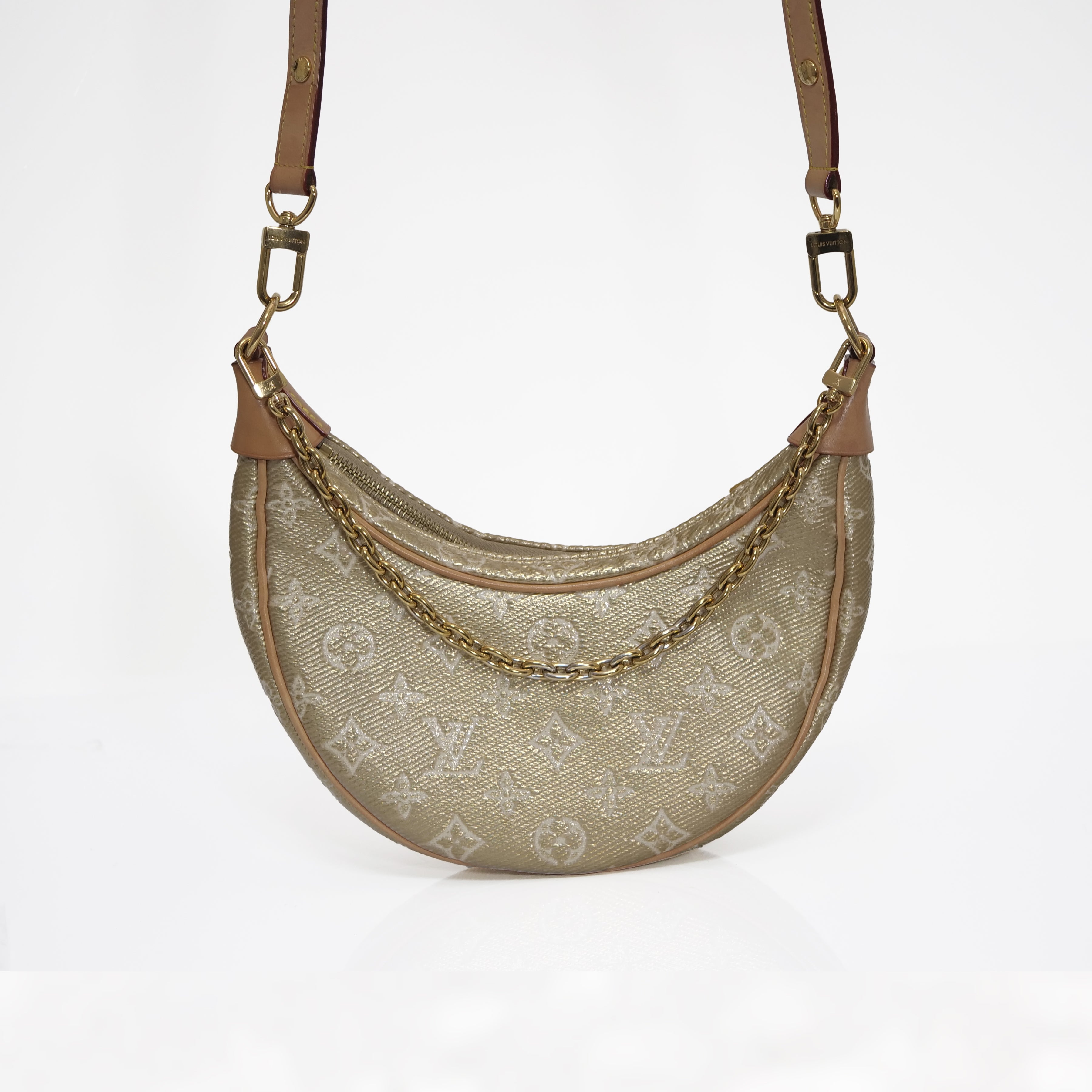 LOUIS VUITTON Monogram Laminated Jacquard Loop Shoulder Bag M22928