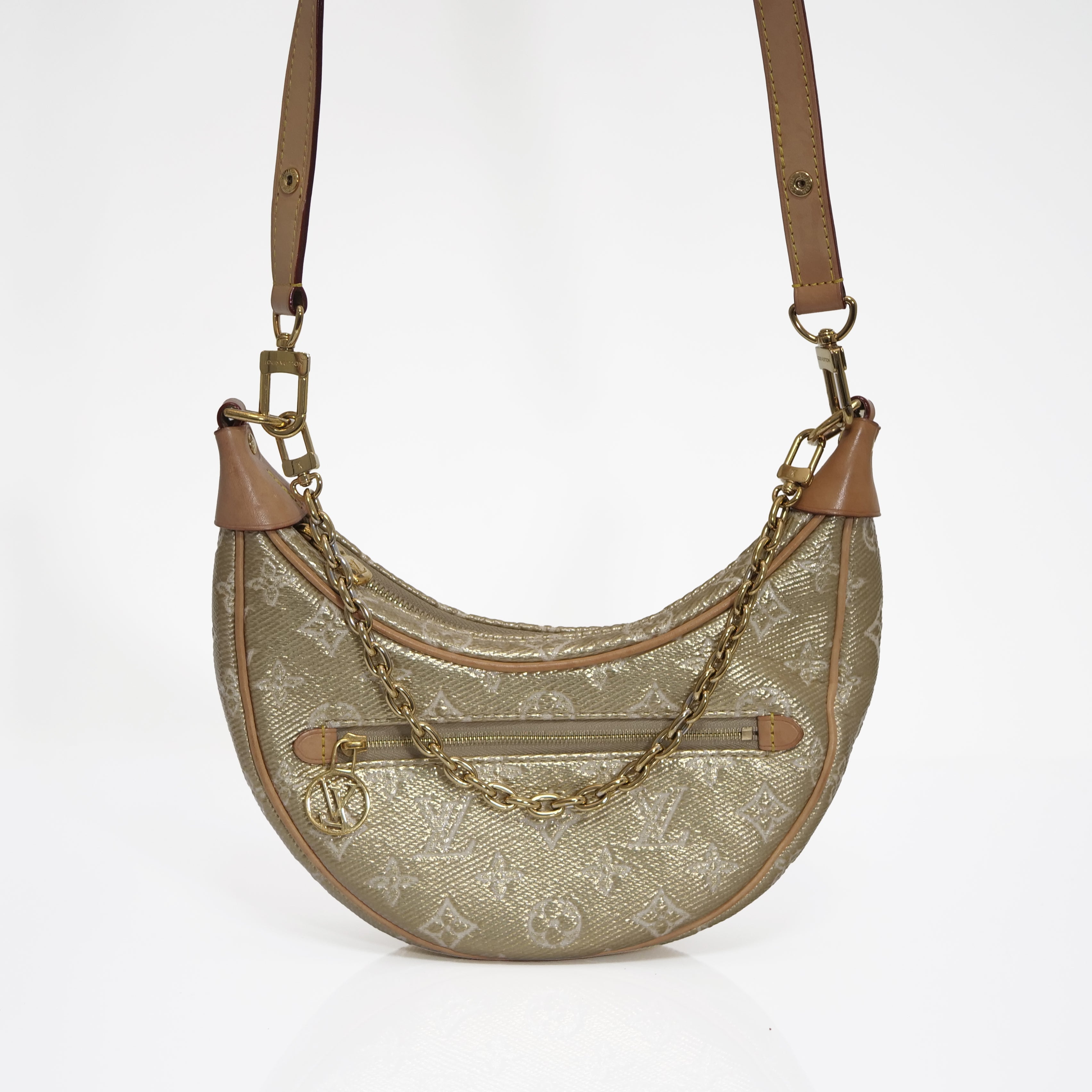 LOUIS VUITTON Monogram Laminated Jacquard Loop Shoulder Bag M22928