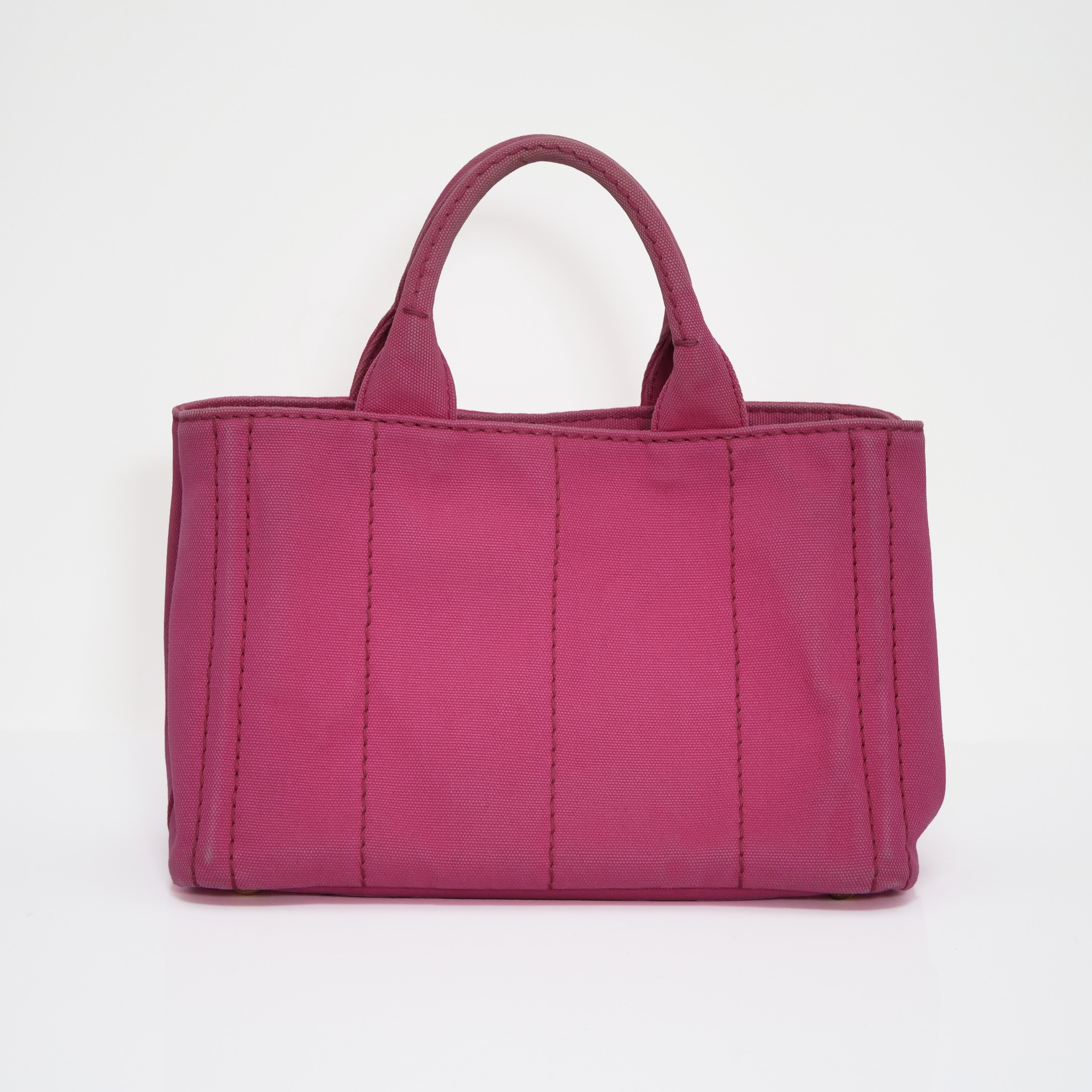 PRADA Canapa Small 2Way Bag Pink B2439G