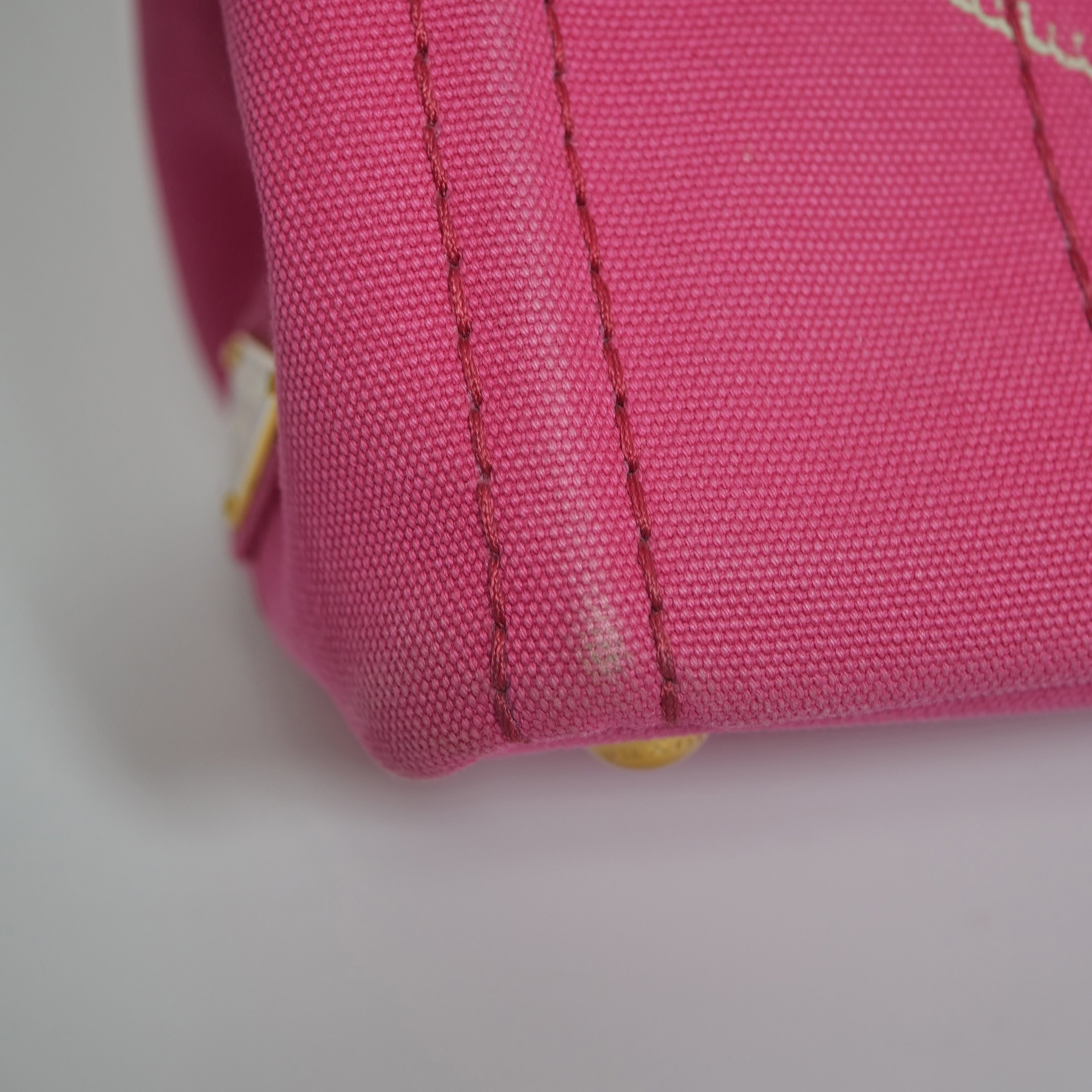 PRADA Canapa Small 2Way Bag Pink B2439G