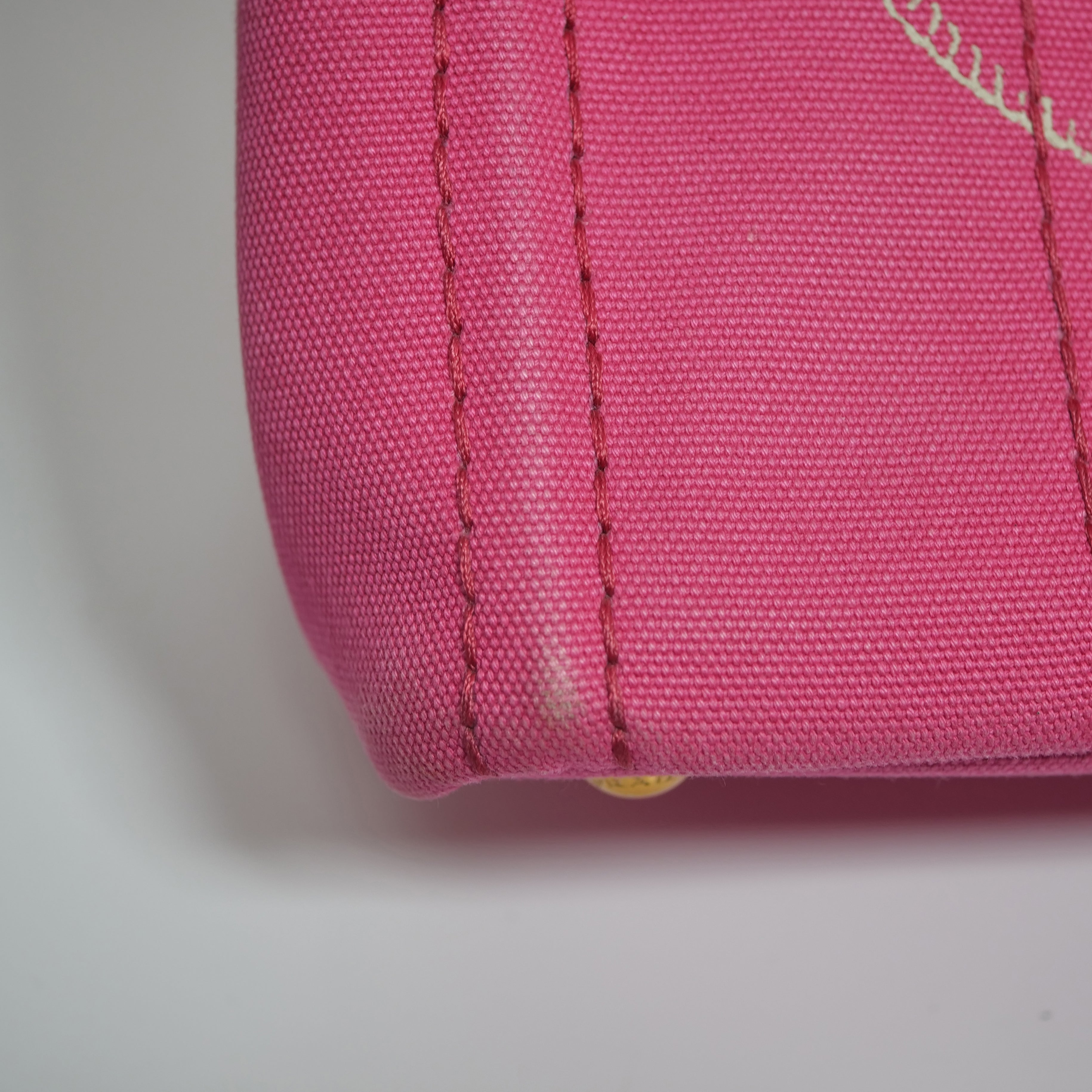 PRADA Canapa Small 2Way Bag Pink B2439G
