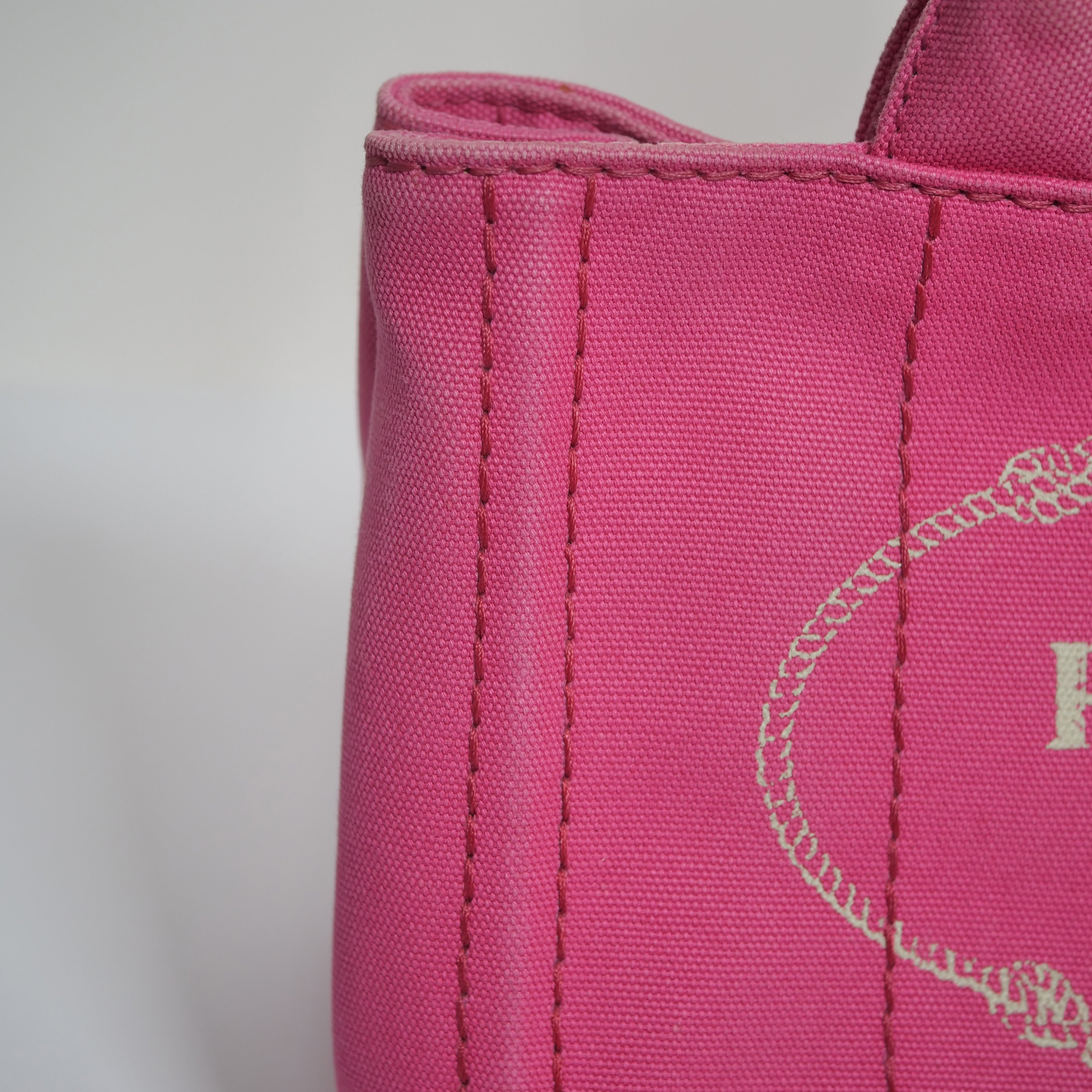 PRADA Canapa Small 2Way Bag Pink B2439G