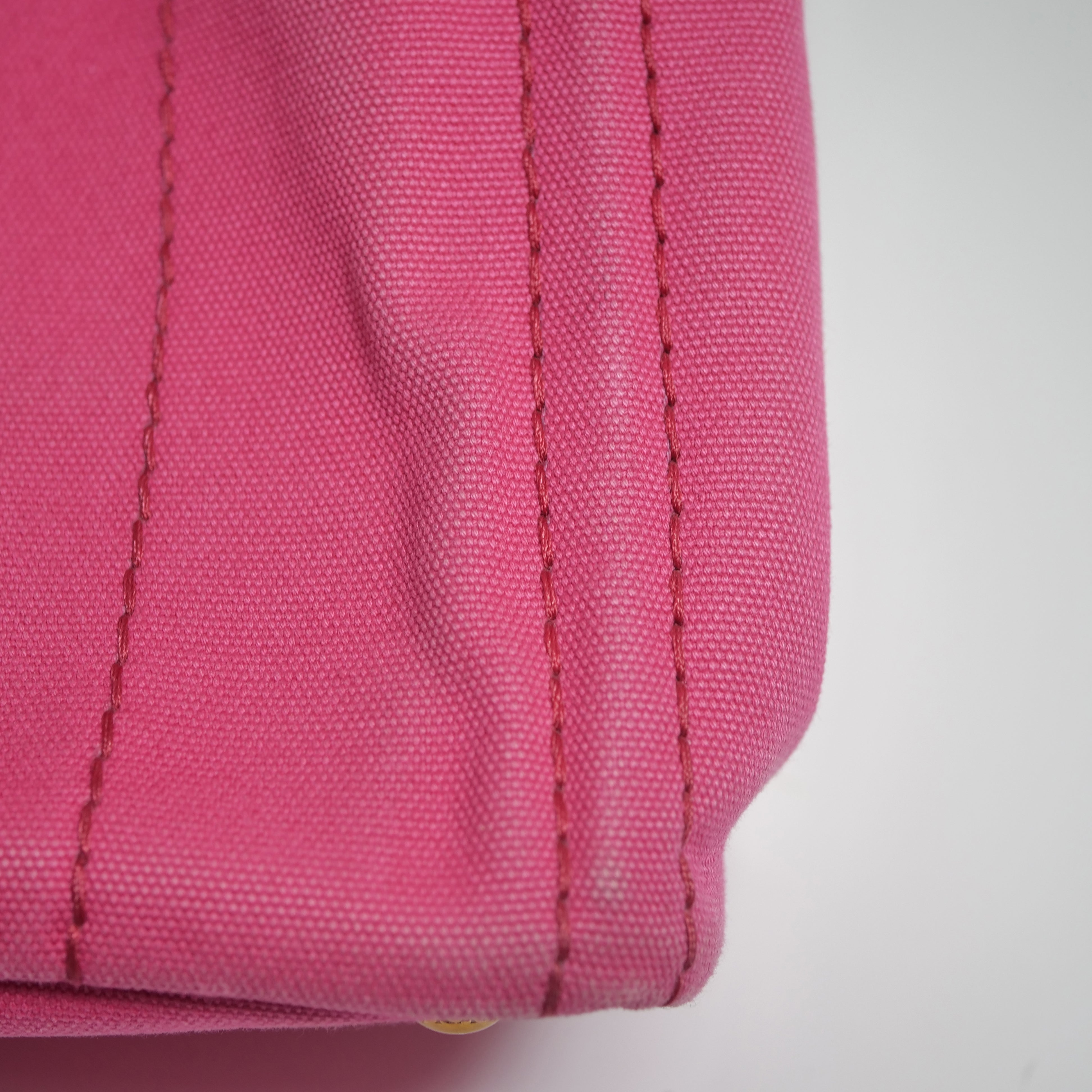 PRADA Canapa Small 2Way Bag Pink B2439G