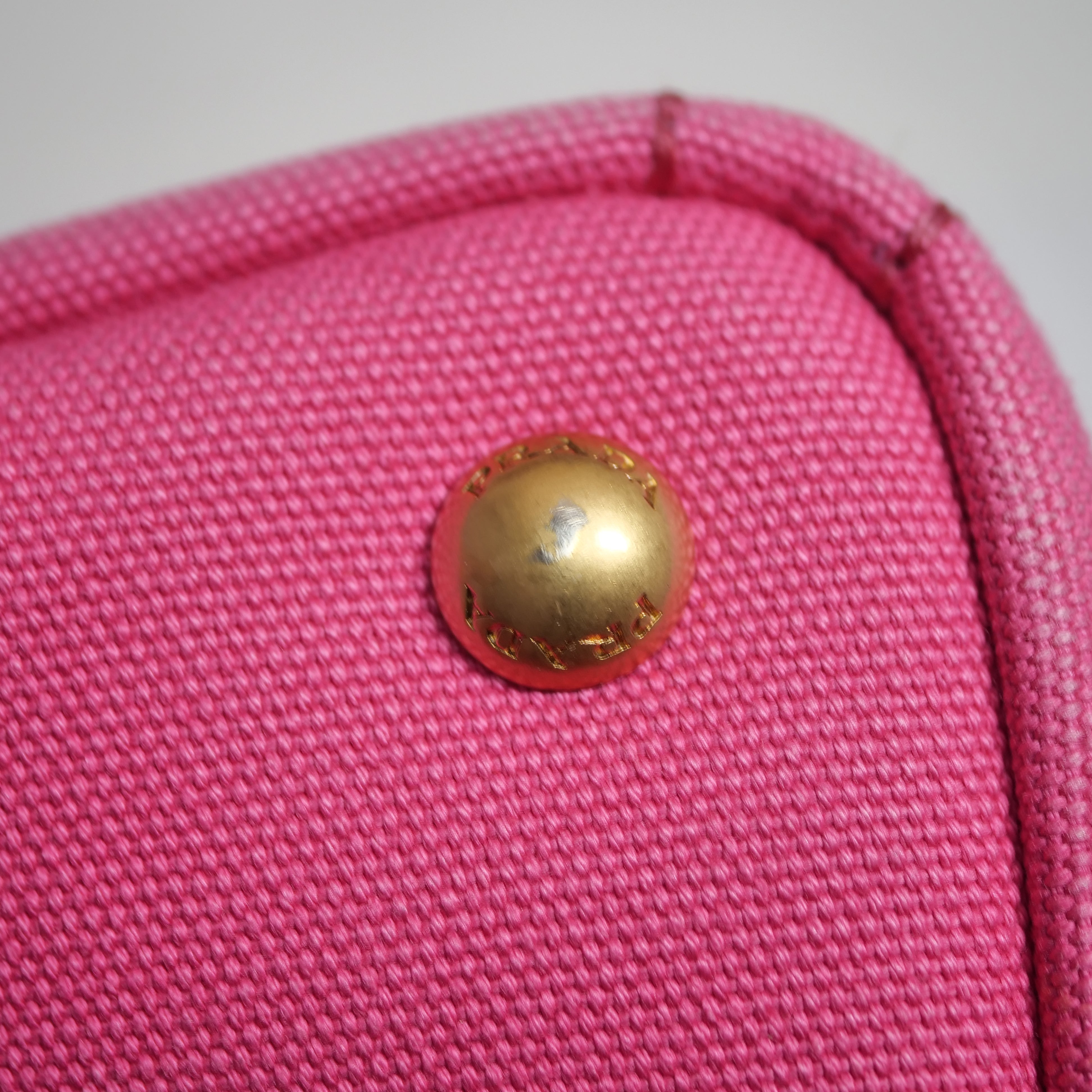 PRADA Canapa Small 2Way Bag Pink B2439G