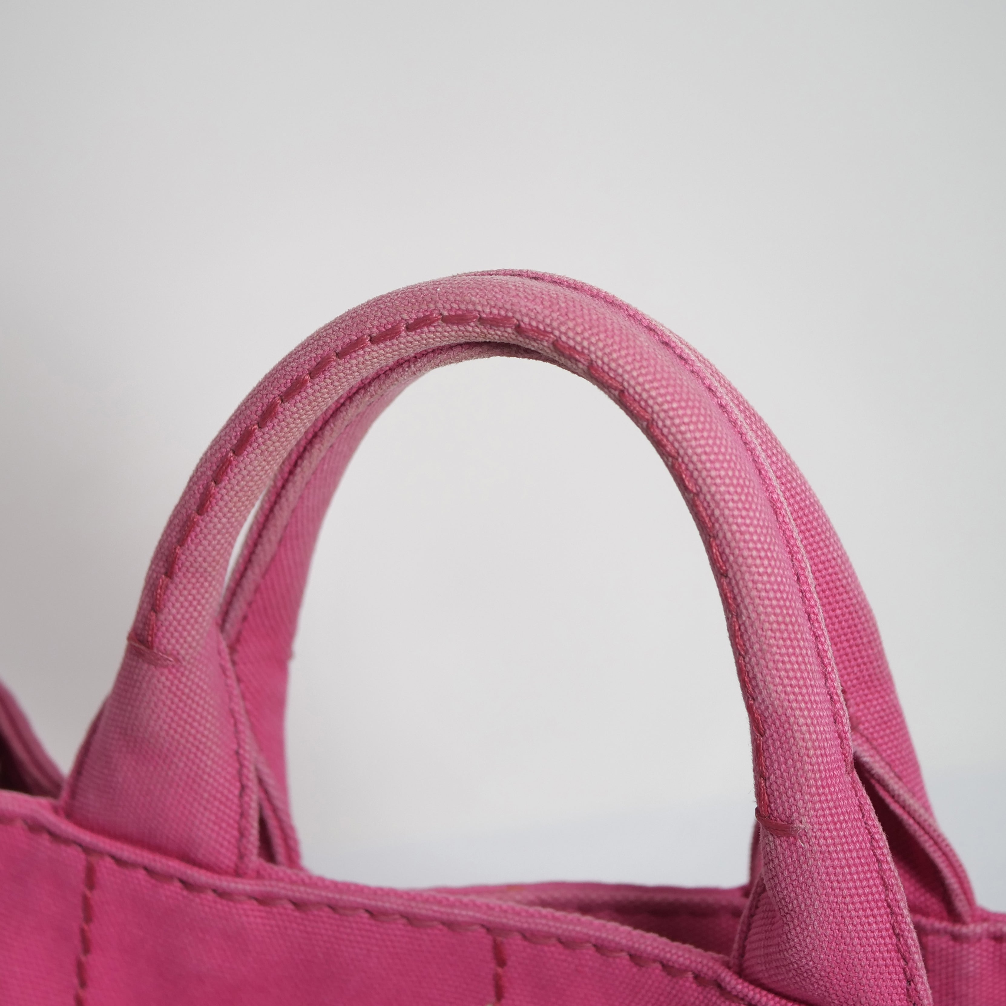PRADA Canapa Small 2Way Bag Pink B2439G