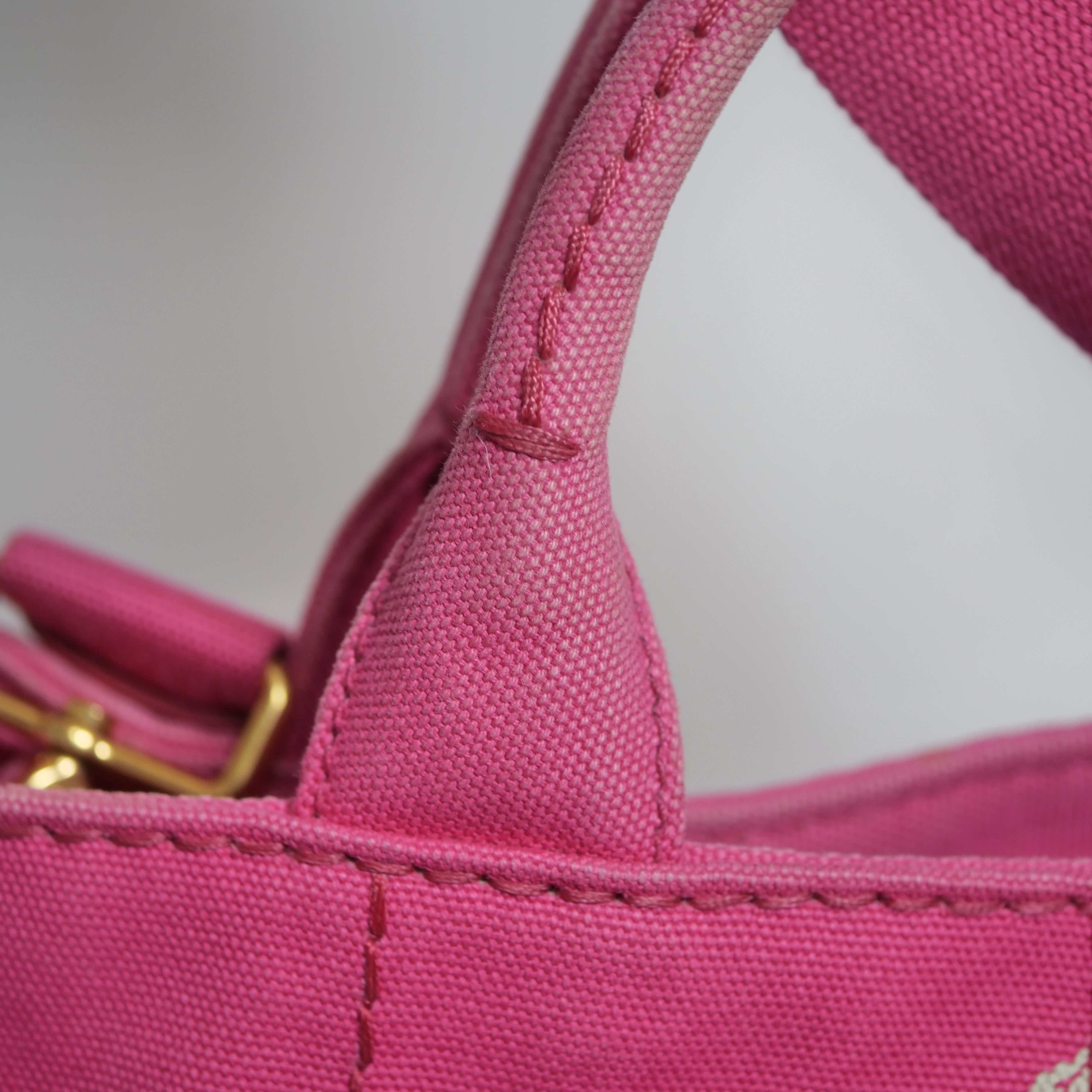 PRADA Canapa Small 2Way Bag Pink B2439G