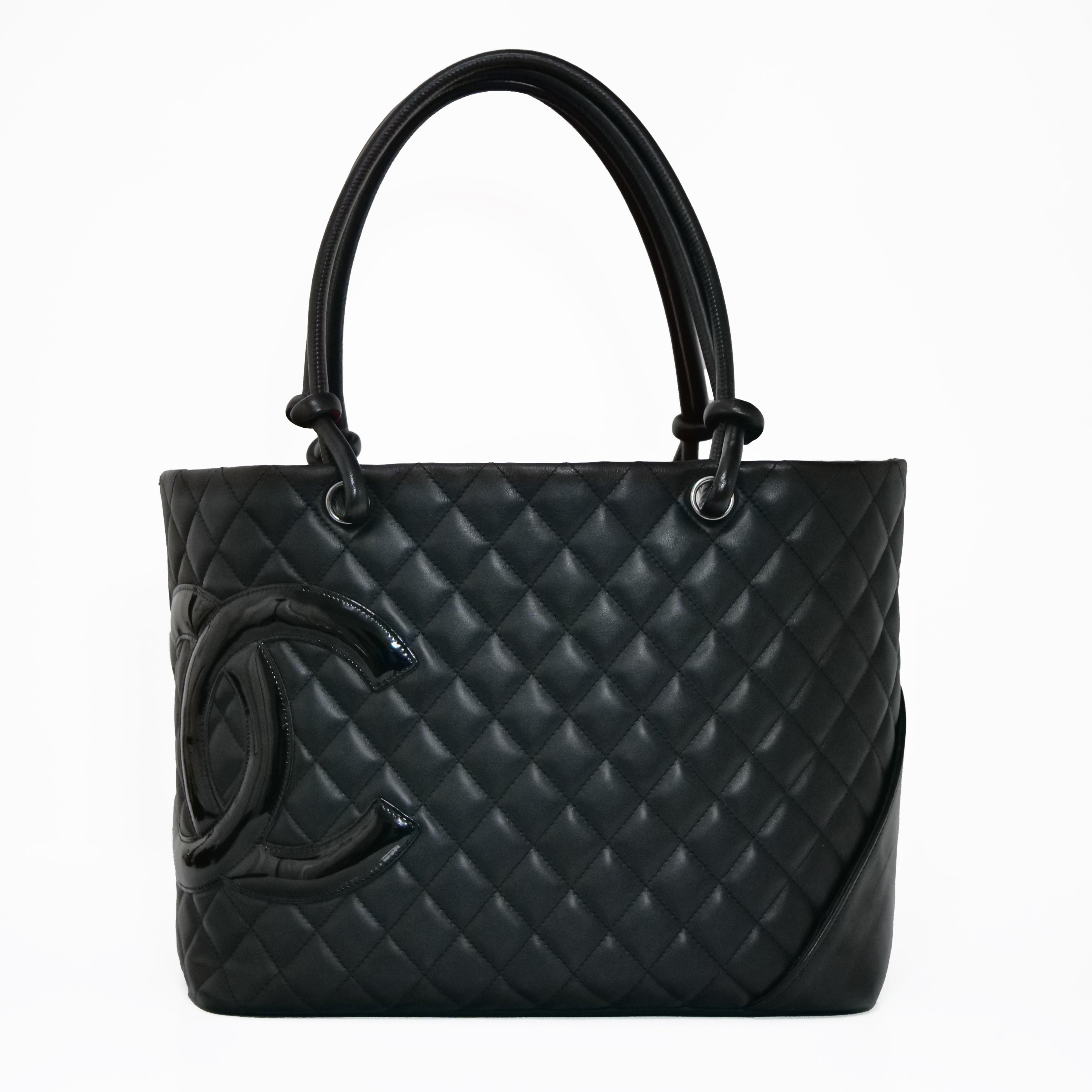 CHANEL Cambon Ligne Large Tote Bag A25169 Black