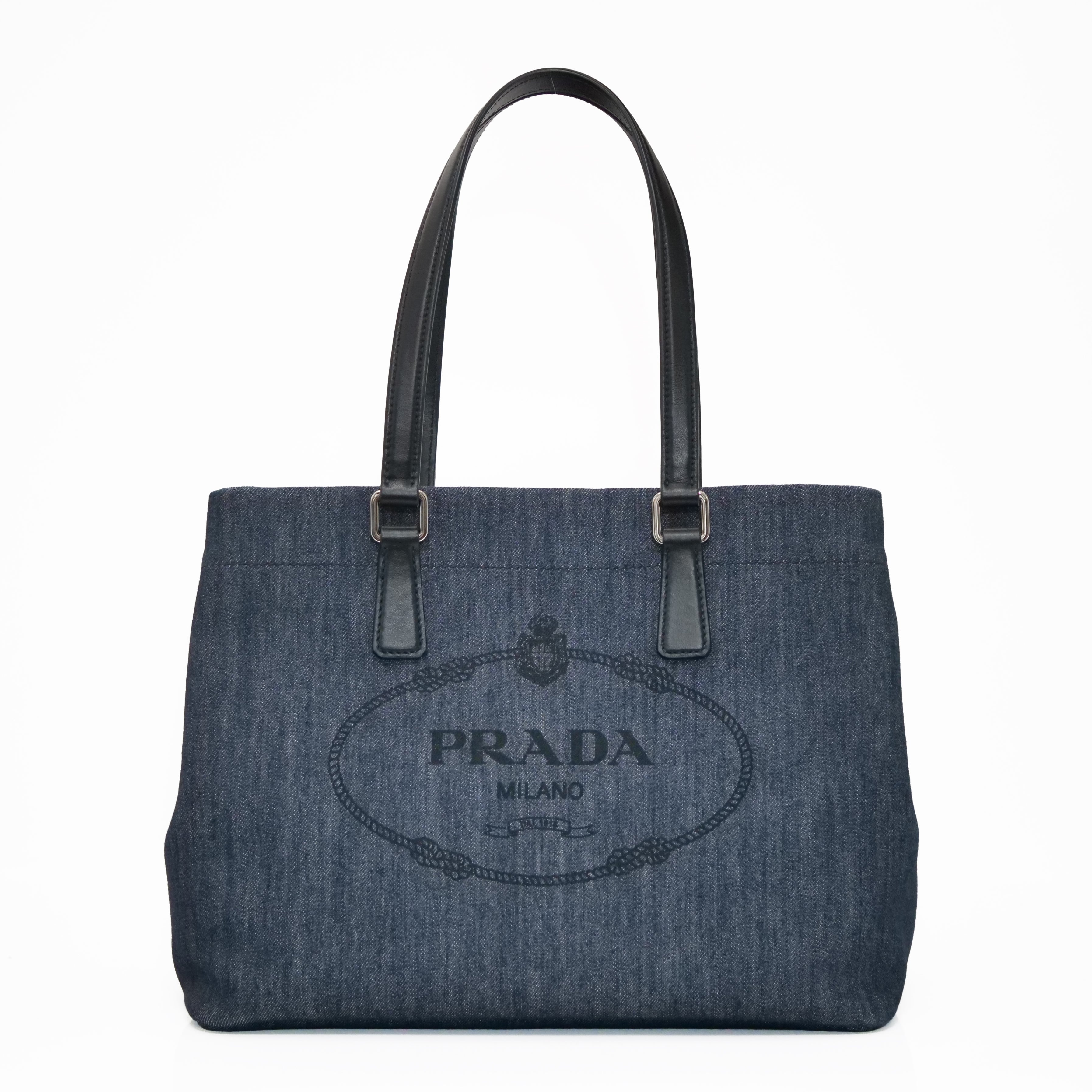PRADA Denim Tote Bag 1BG356