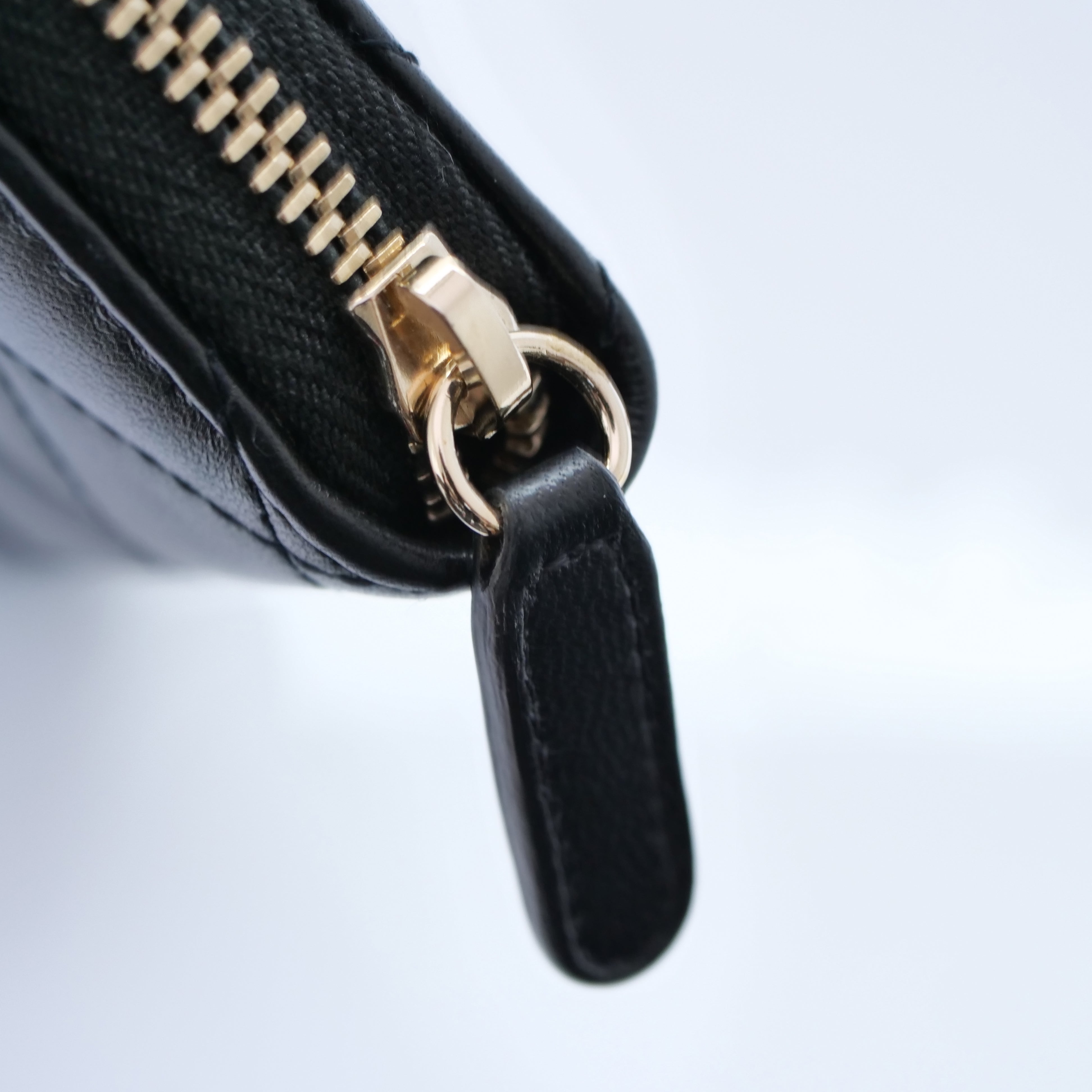CHANEL Camellia Card Case & Coin Purse Black