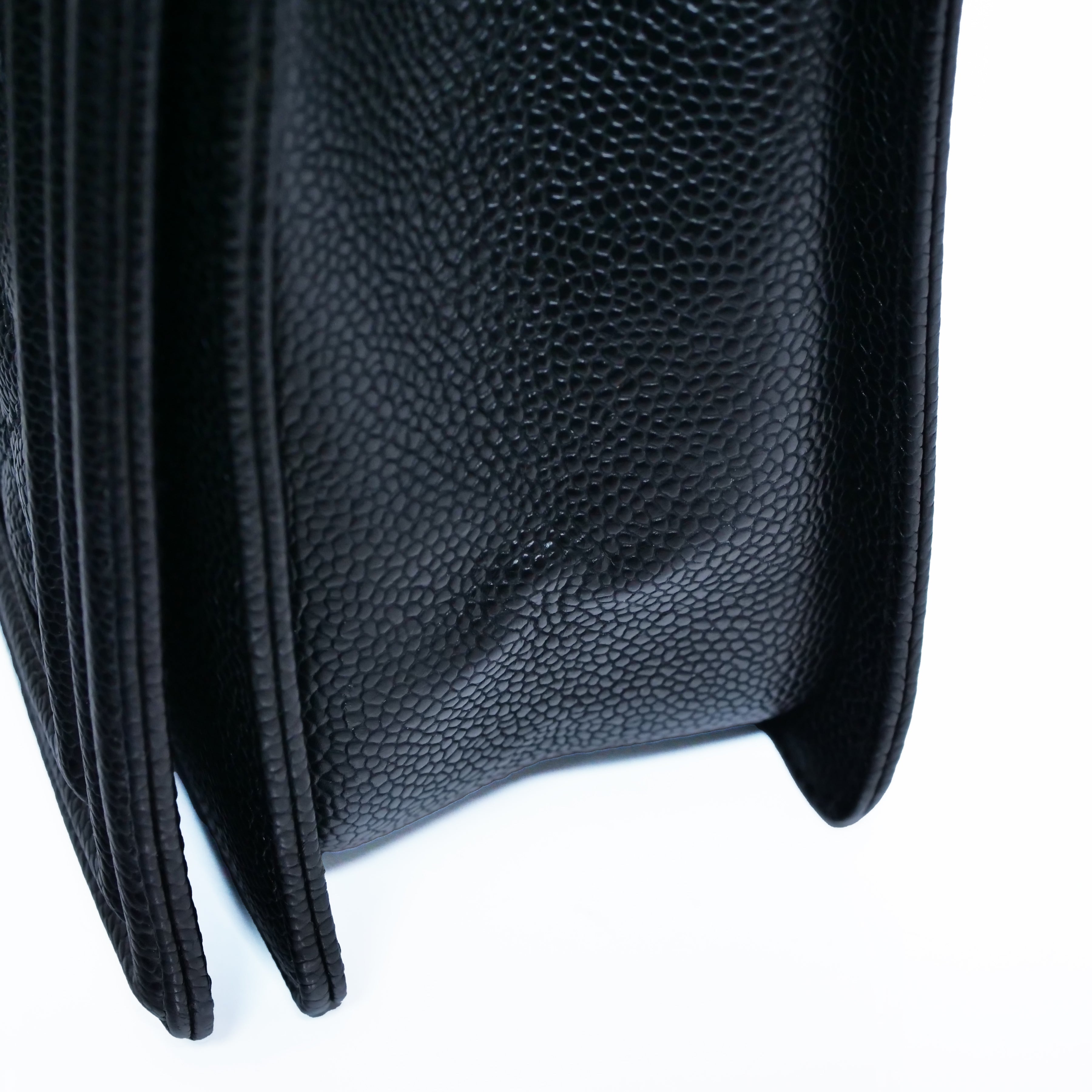 CHANEL Boy Chanel Caviar Leather Chain Bag