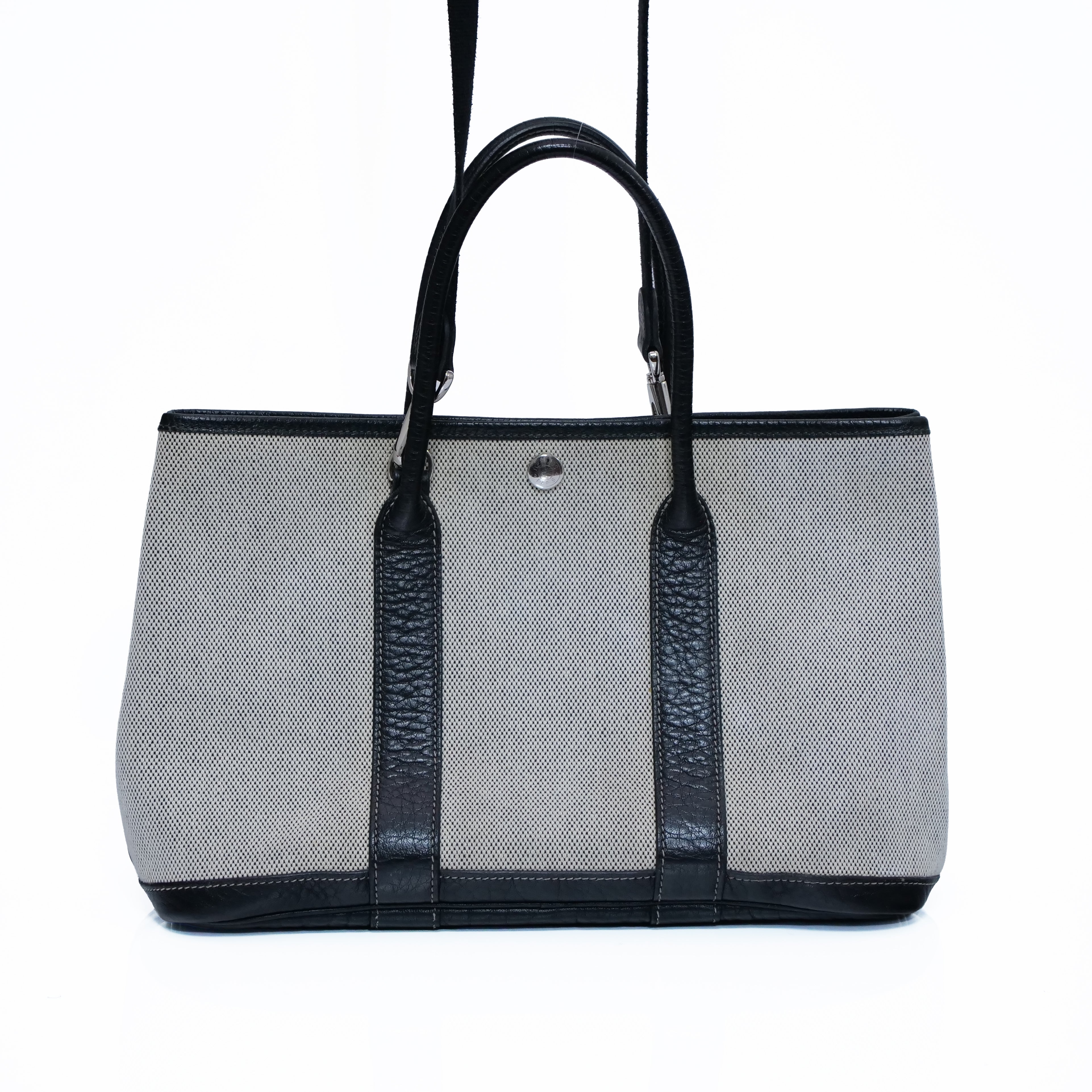 HERMÈS Garden Party TPM Tote Bag with Shoulder Strap J Stamp