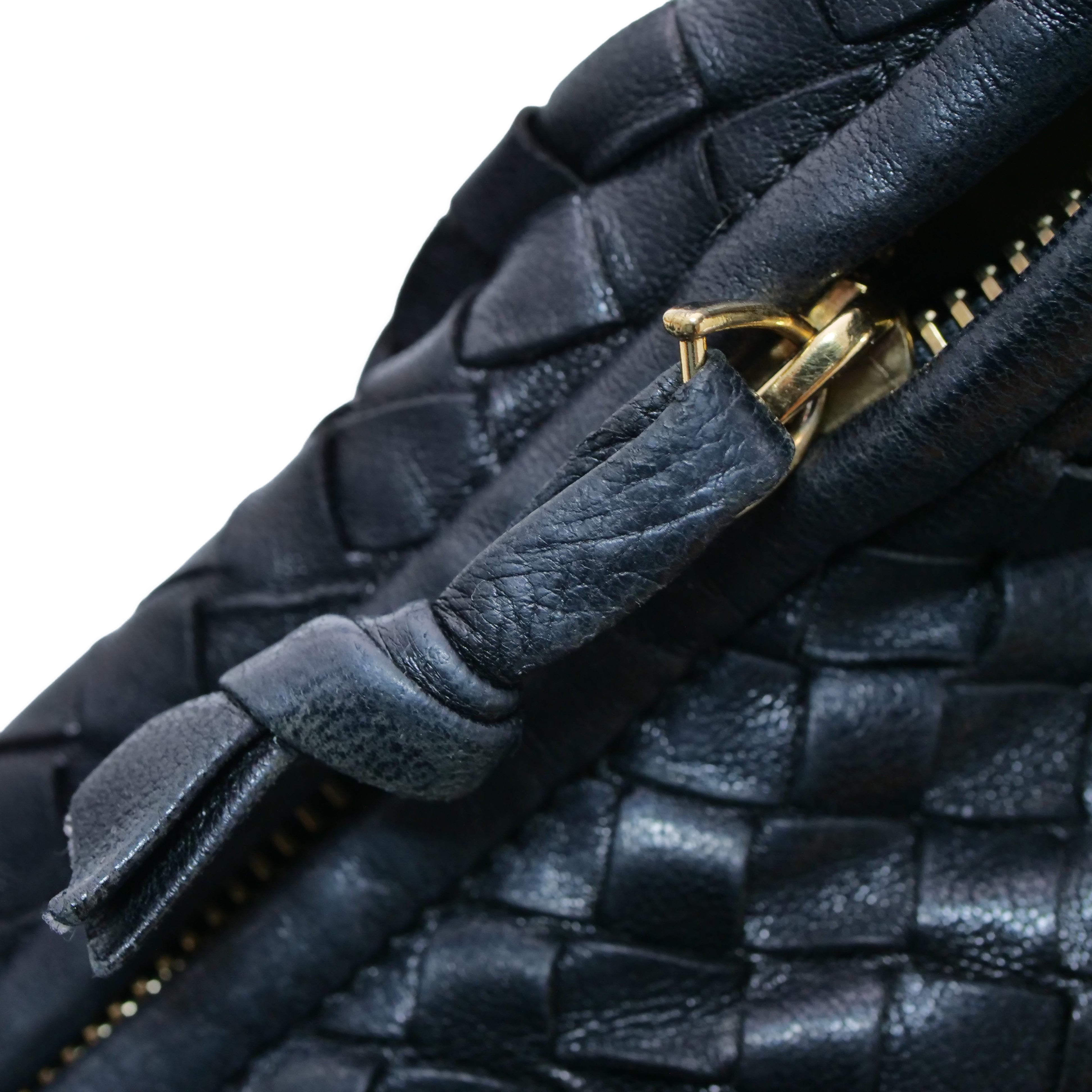 BOTTEGA VENETA Intrecciato Hobo Shoulder Bag Black