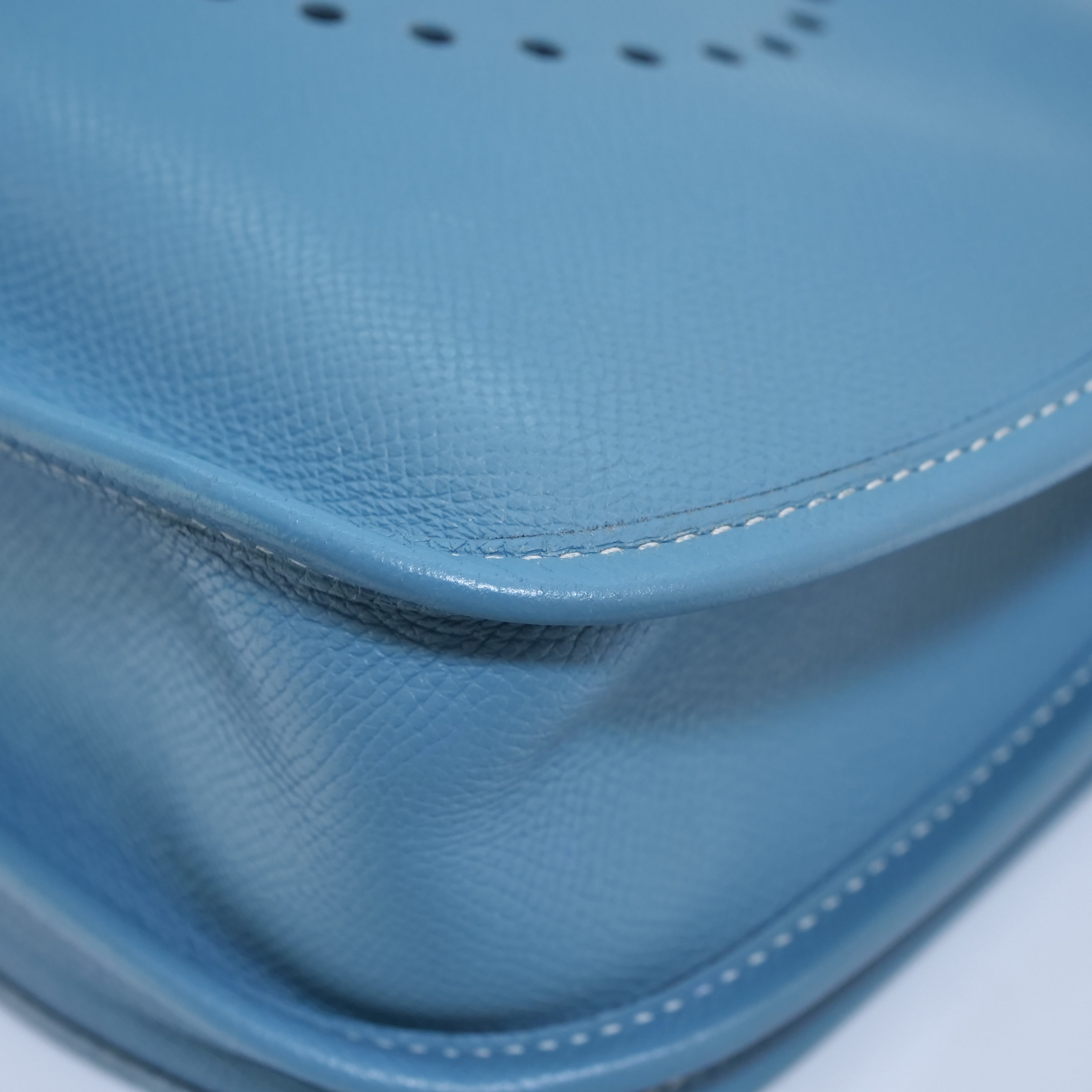 HERMÈS Evelyne II PM Shoulder Bag Blue Jean Epsom □K Stamp