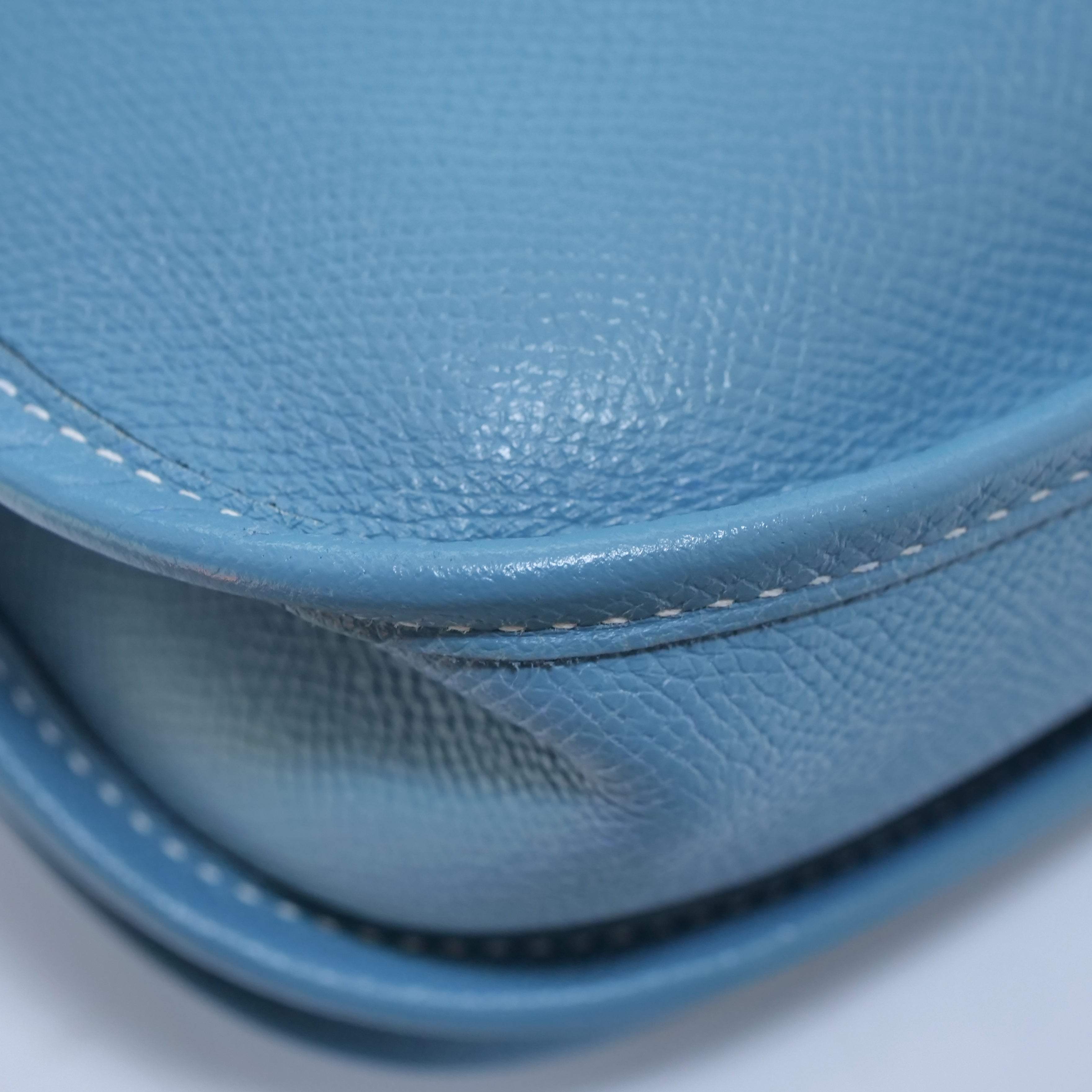 HERMÈS Evelyne II PM Shoulder Bag Blue Jean Epsom □K Stamp